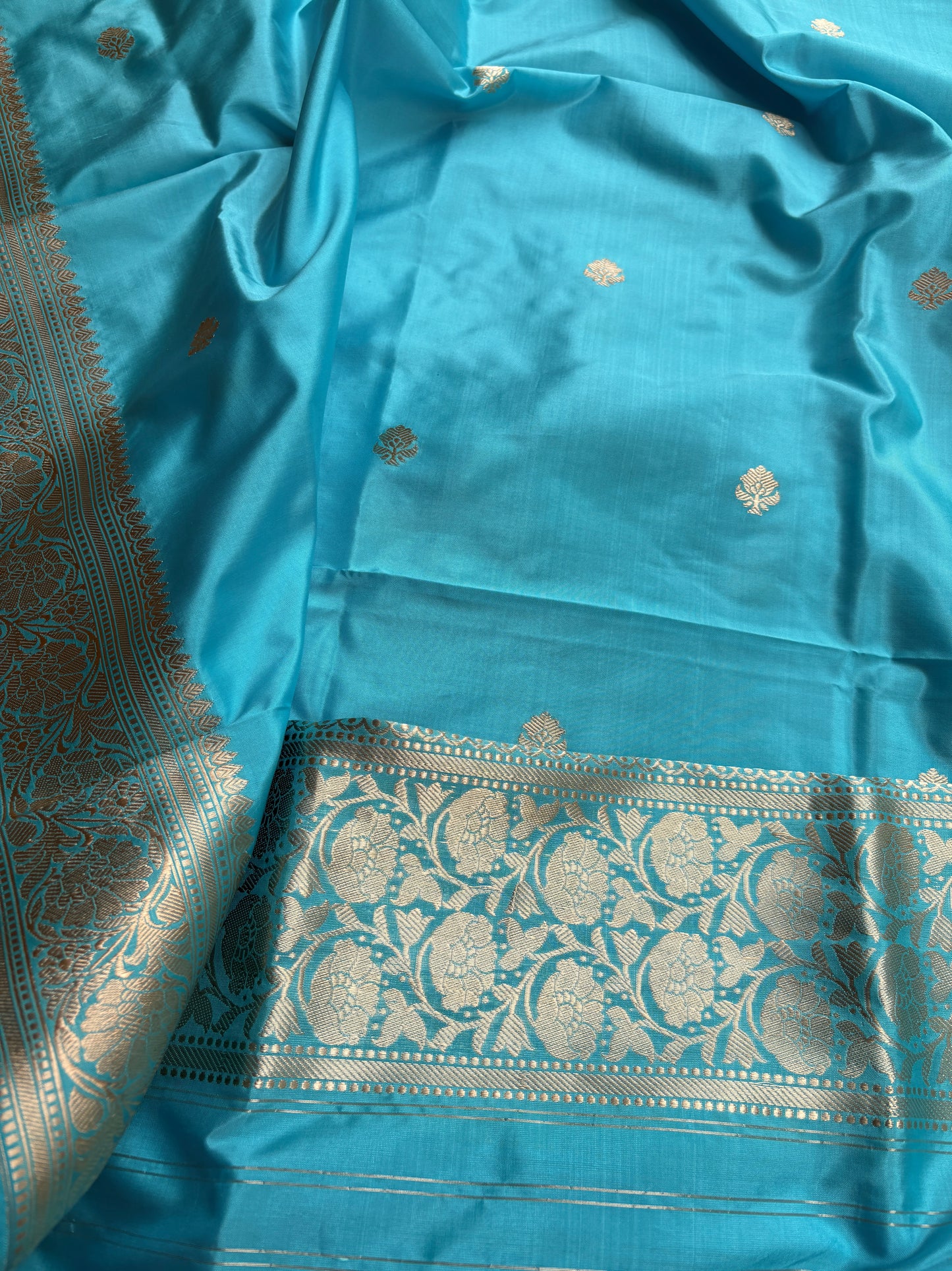 Blue katan by katan kadhwa meenadar suit set