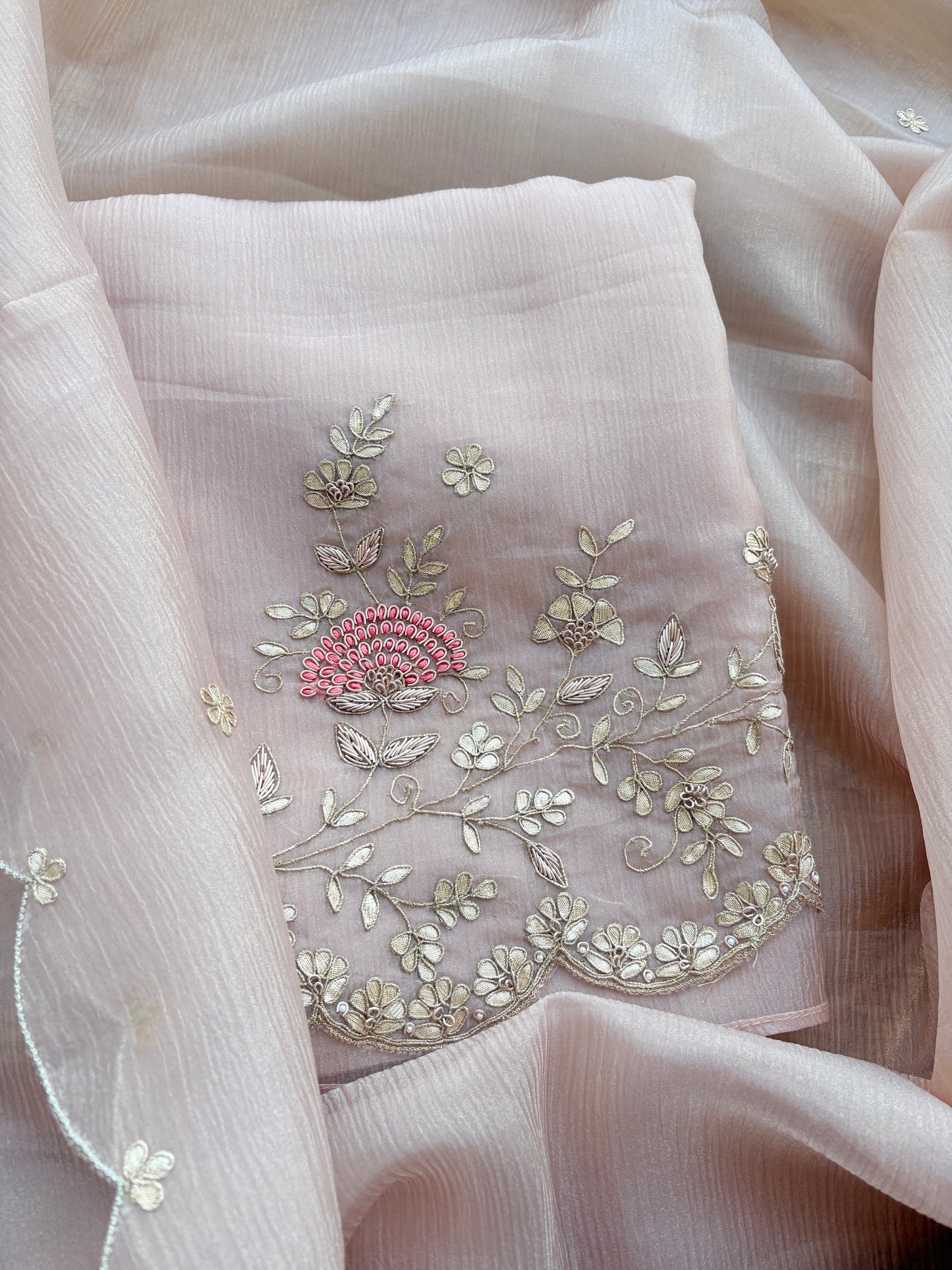 Pink crush tissue pitt work suit set