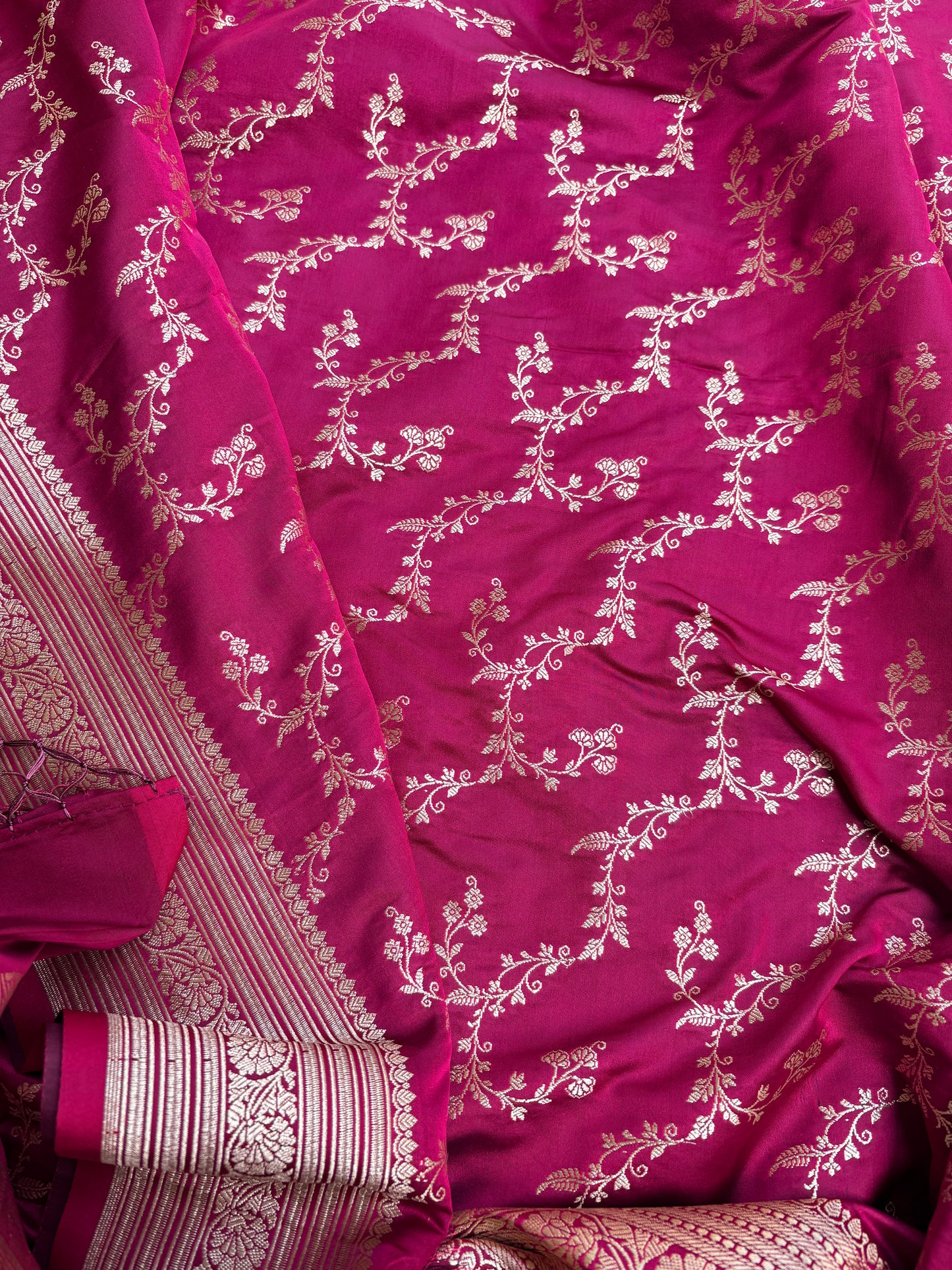 Wine mashru silk suit set