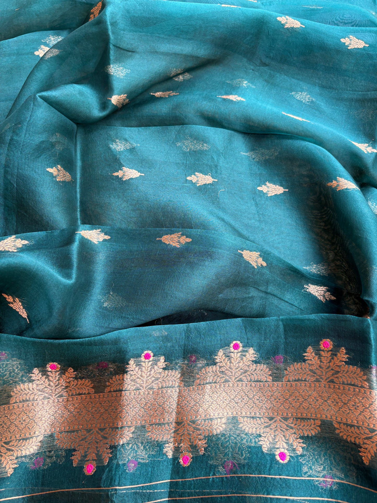 Green Chiniya meenadar suit set