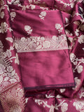 Red maroon premium silk 3 piece suit set