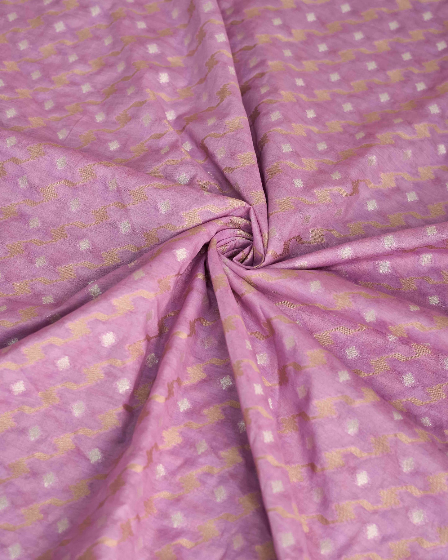 Lavender jamdani weaving 3 piece suit set