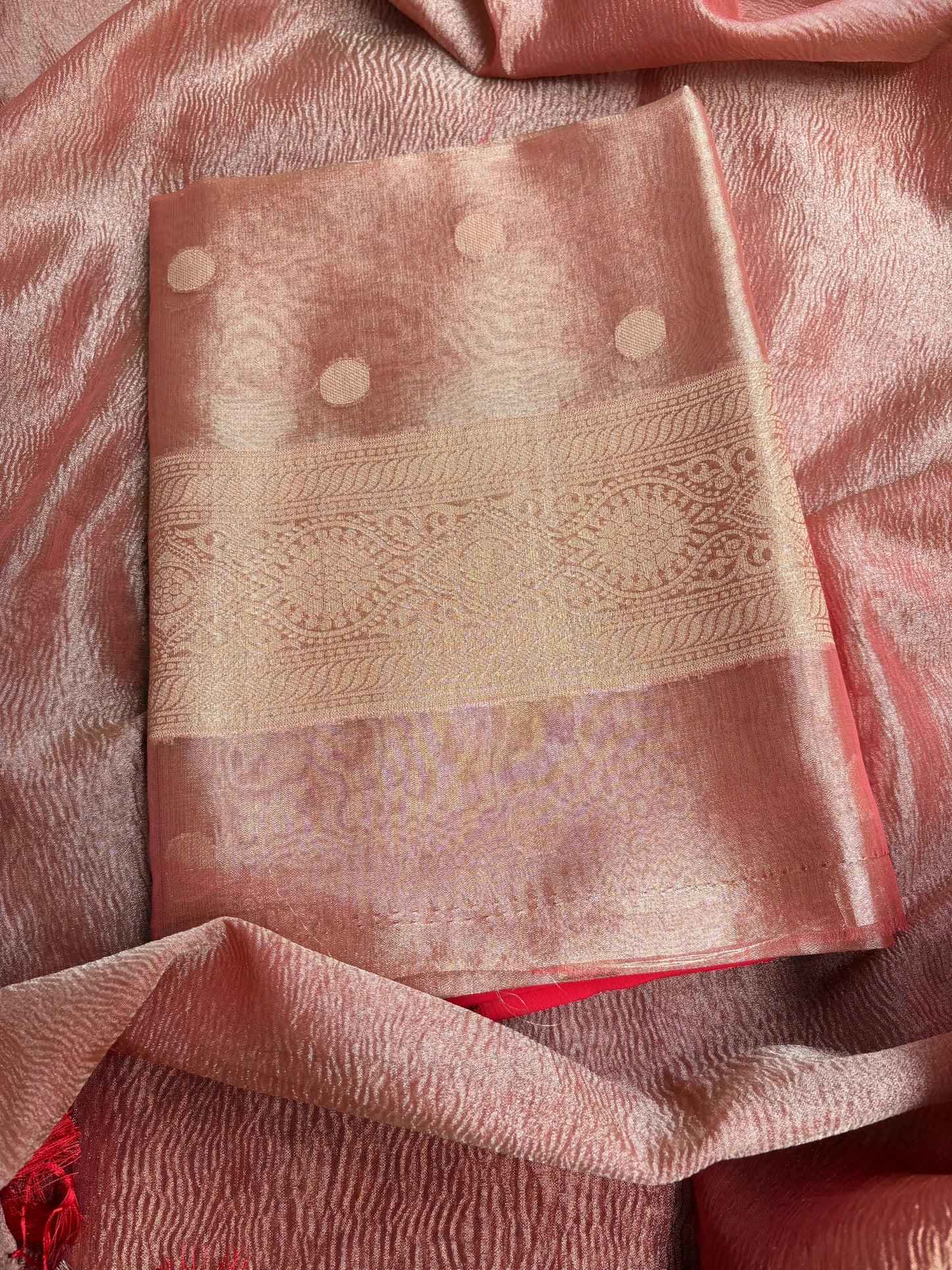 Pink tissue 3 piece suit set