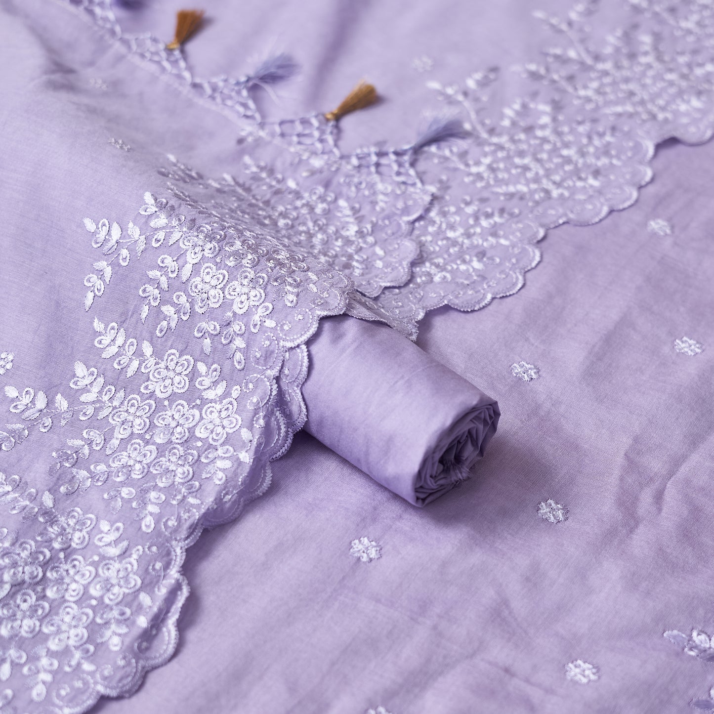 Lavender cotton 3 piece suit set