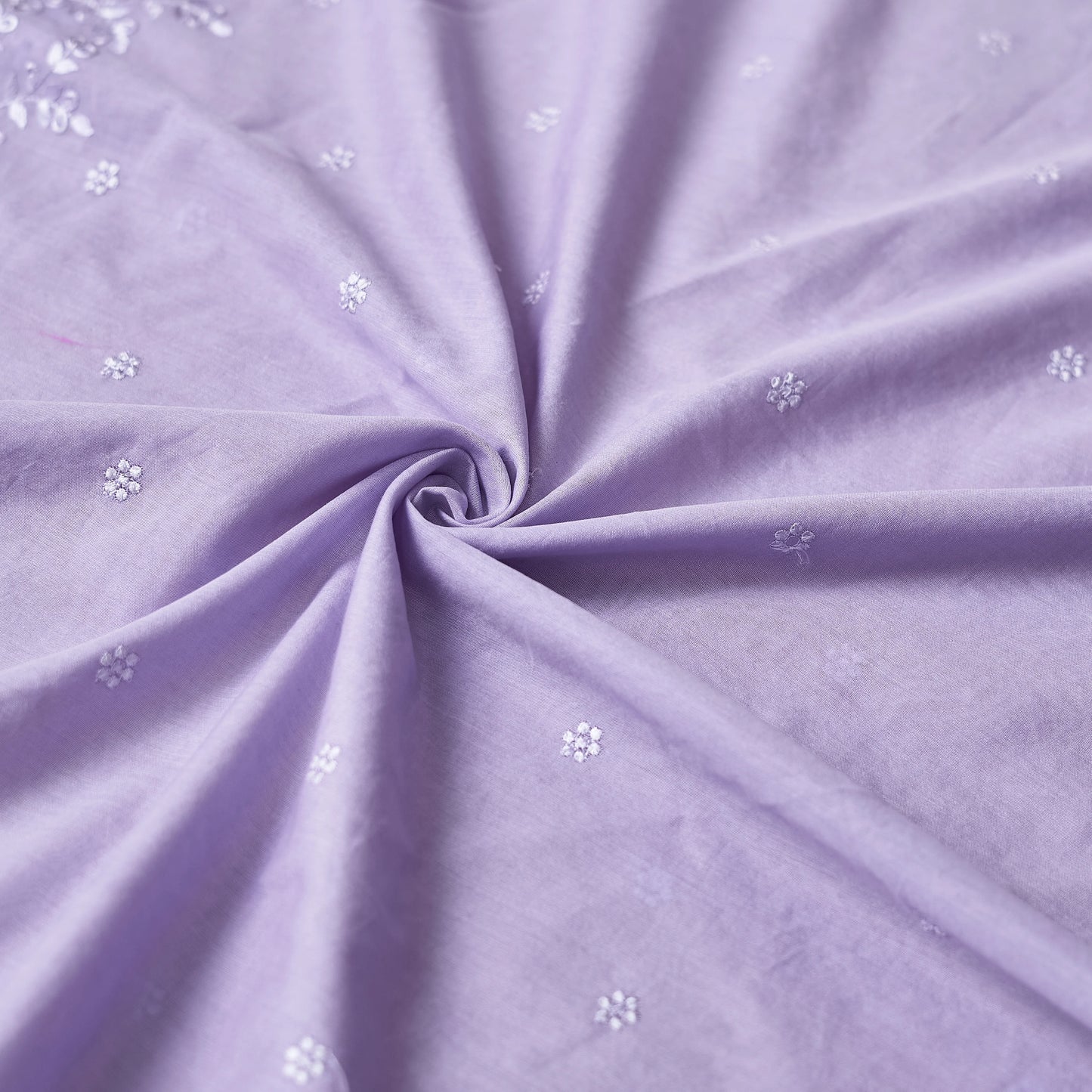 Lavender cotton embroidered 3 piece suit