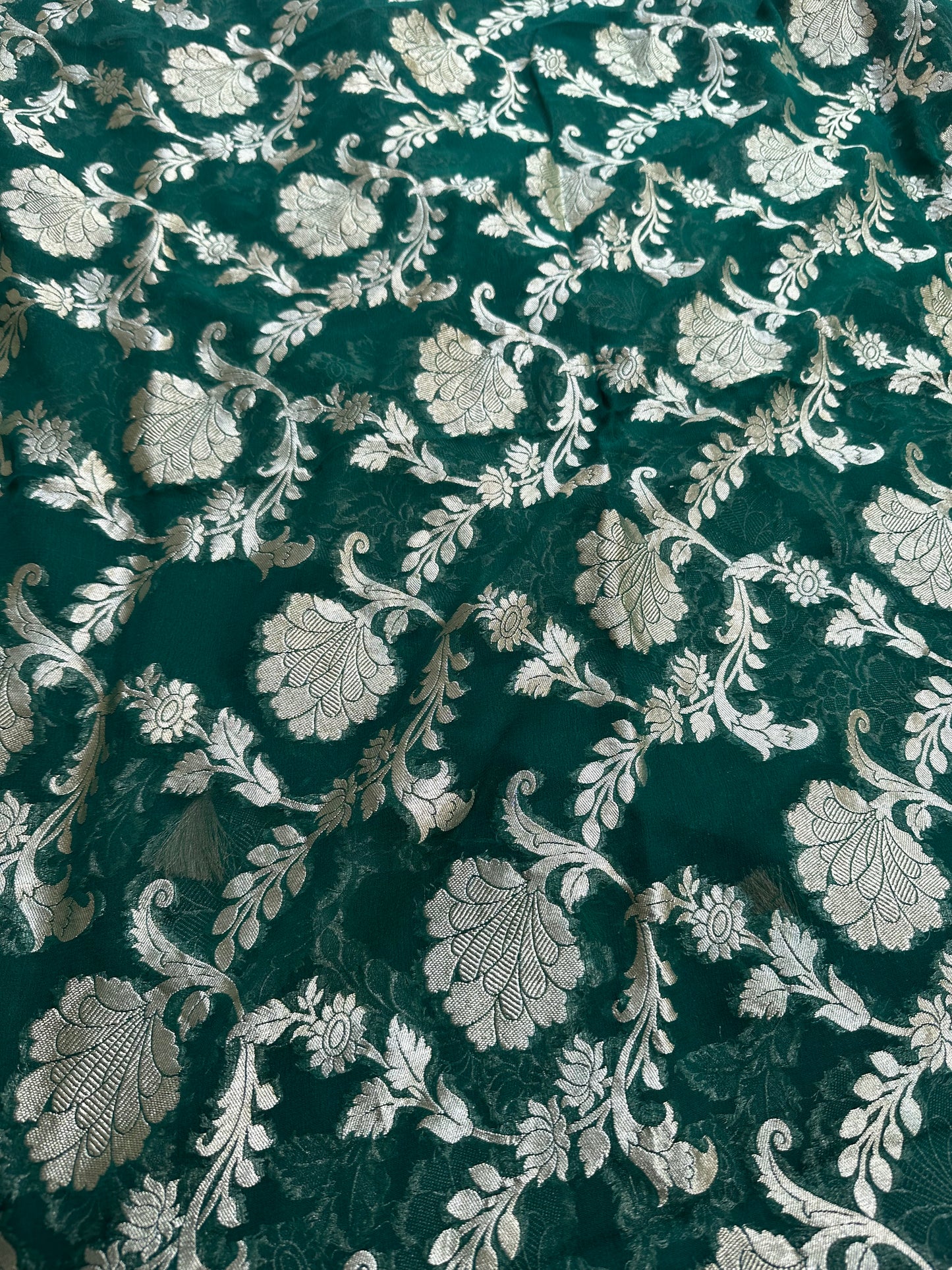 Green khaddi georgette dupatta