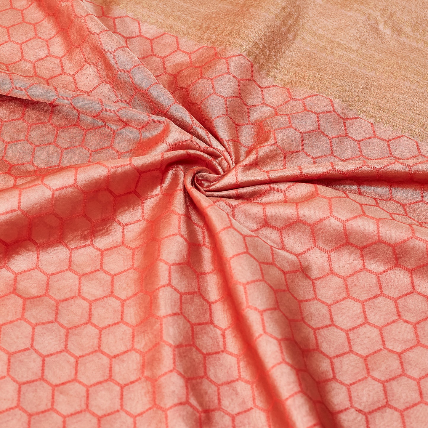 Red Cotton Tissue 3 piece suit set