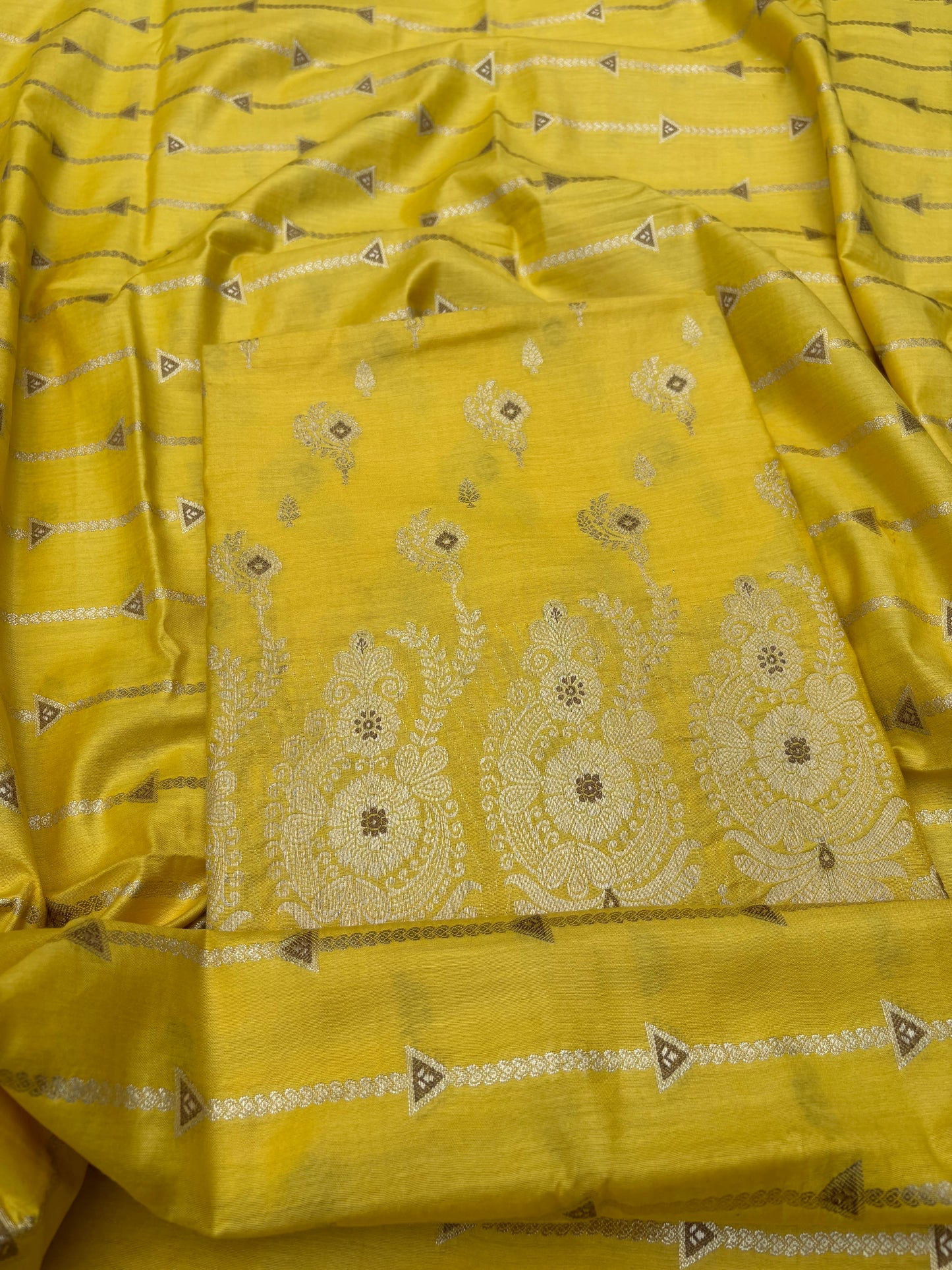 Yellow meenadar cotton suit