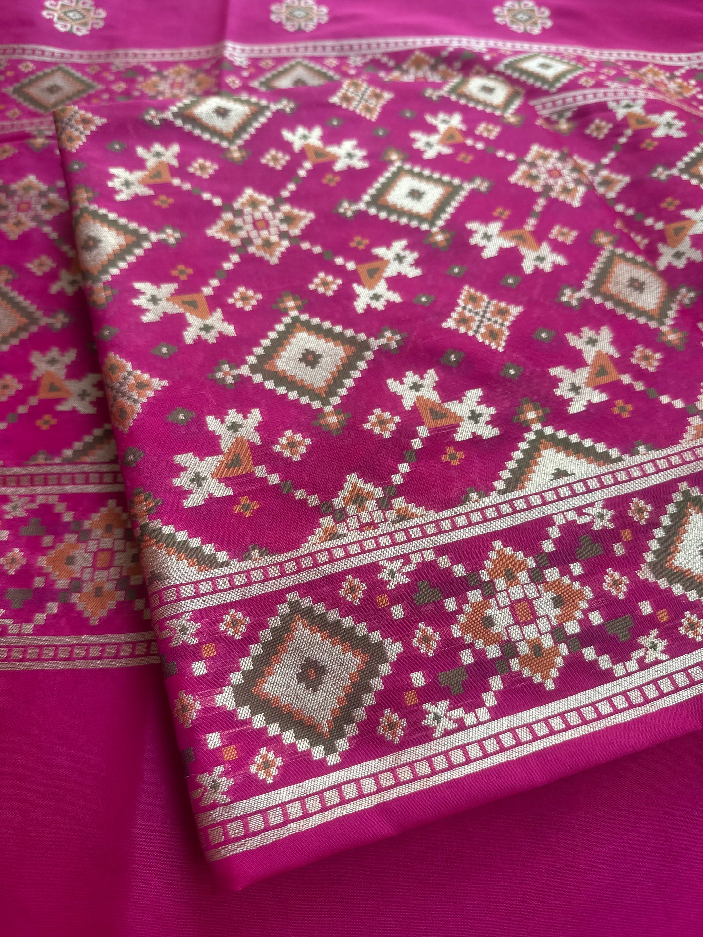 Pink Gharchola chiniya silk 3 piece suit set