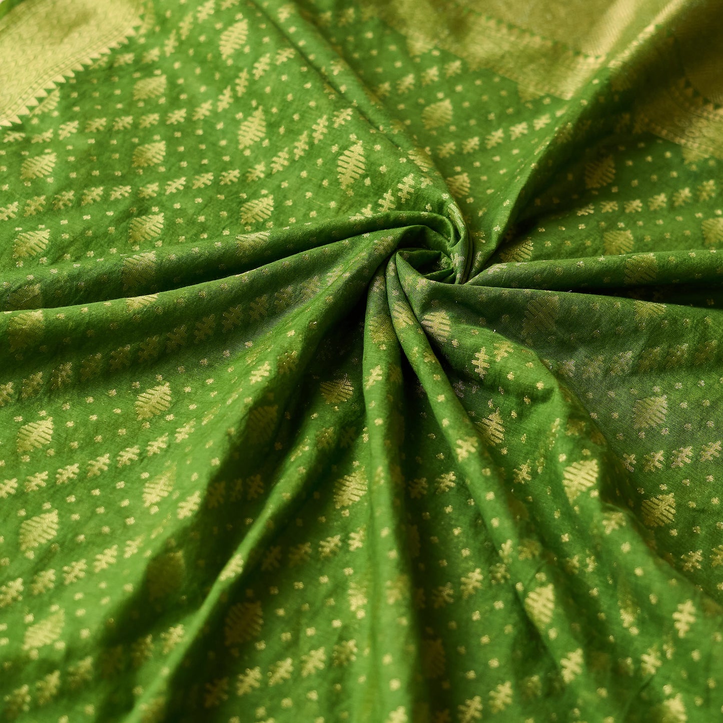 Green Chanderi cotton 3 piece set