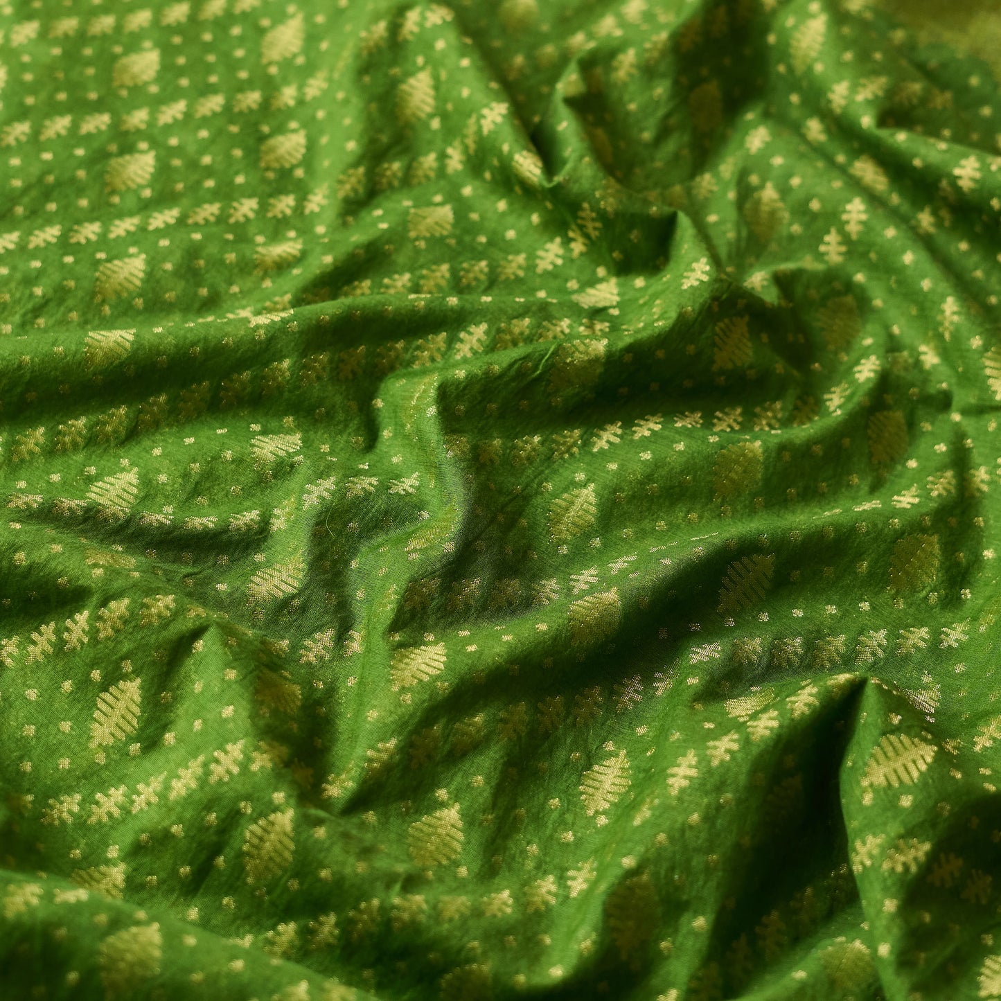 Green Chanderi cotton 3 piece set