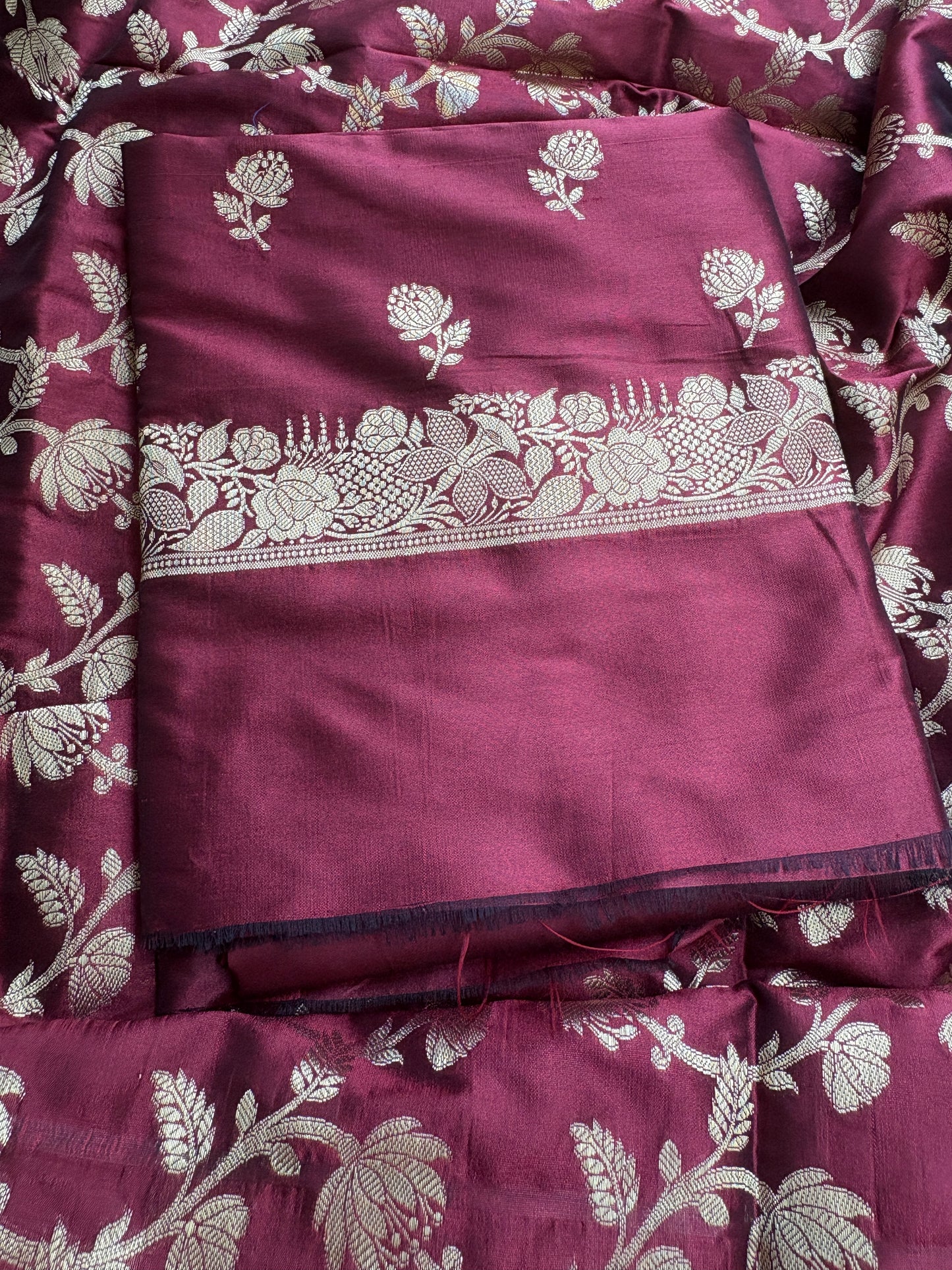 Red maroon premium silk 3 piece suit set