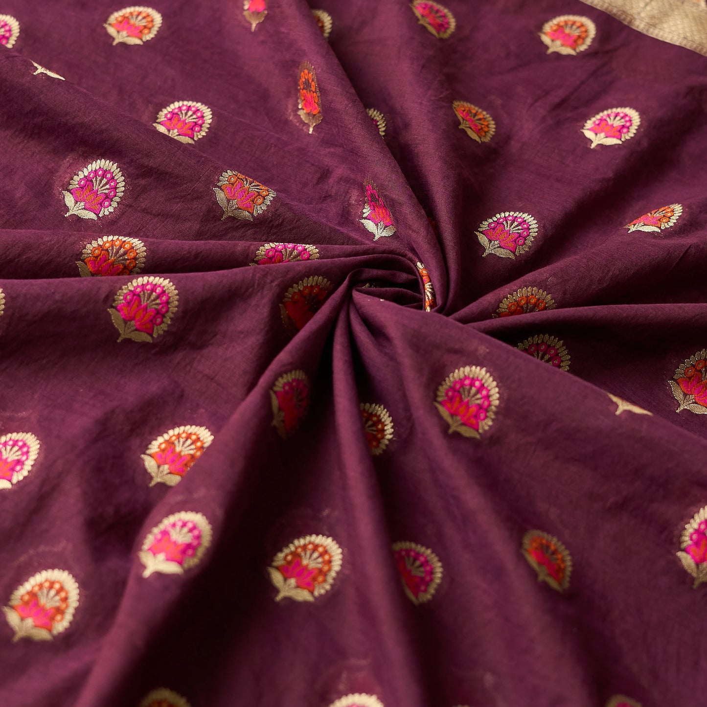Maroon Jaal kurta, designer jaal dupatta , plain bottom