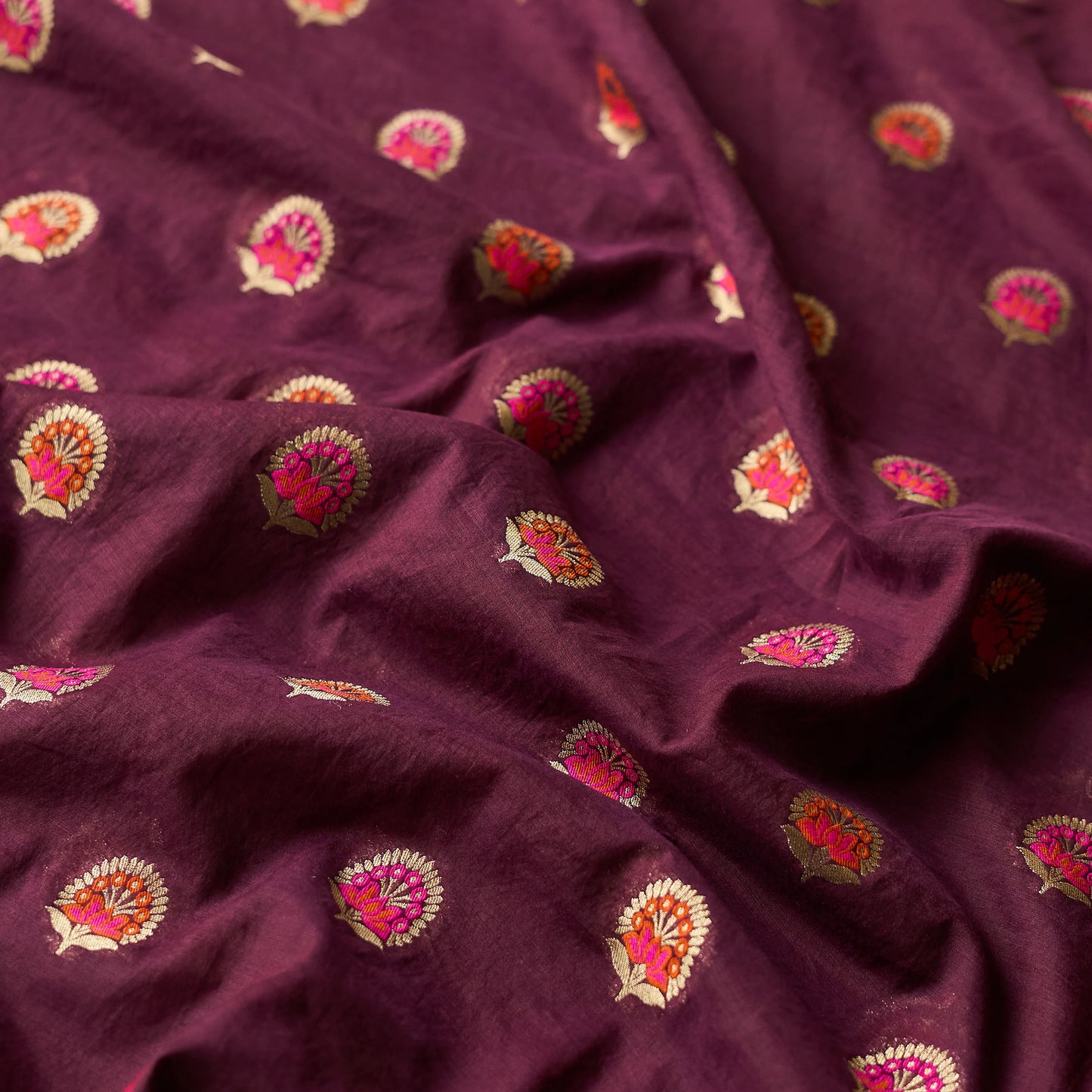Maroon Jaal kurta, designer jaal dupatta , plain bottom