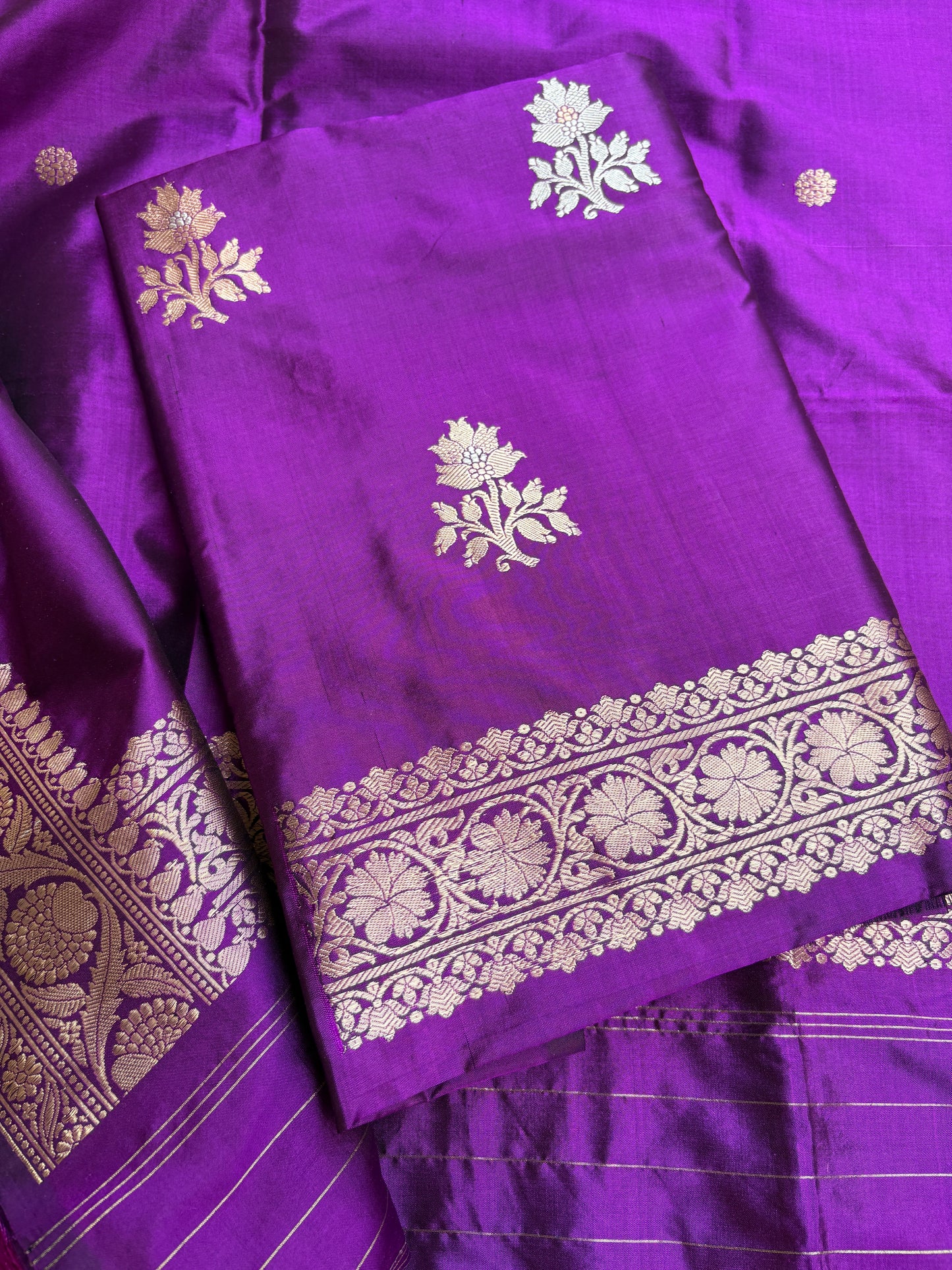 Purple Katan by katan silk 3 piece suit set