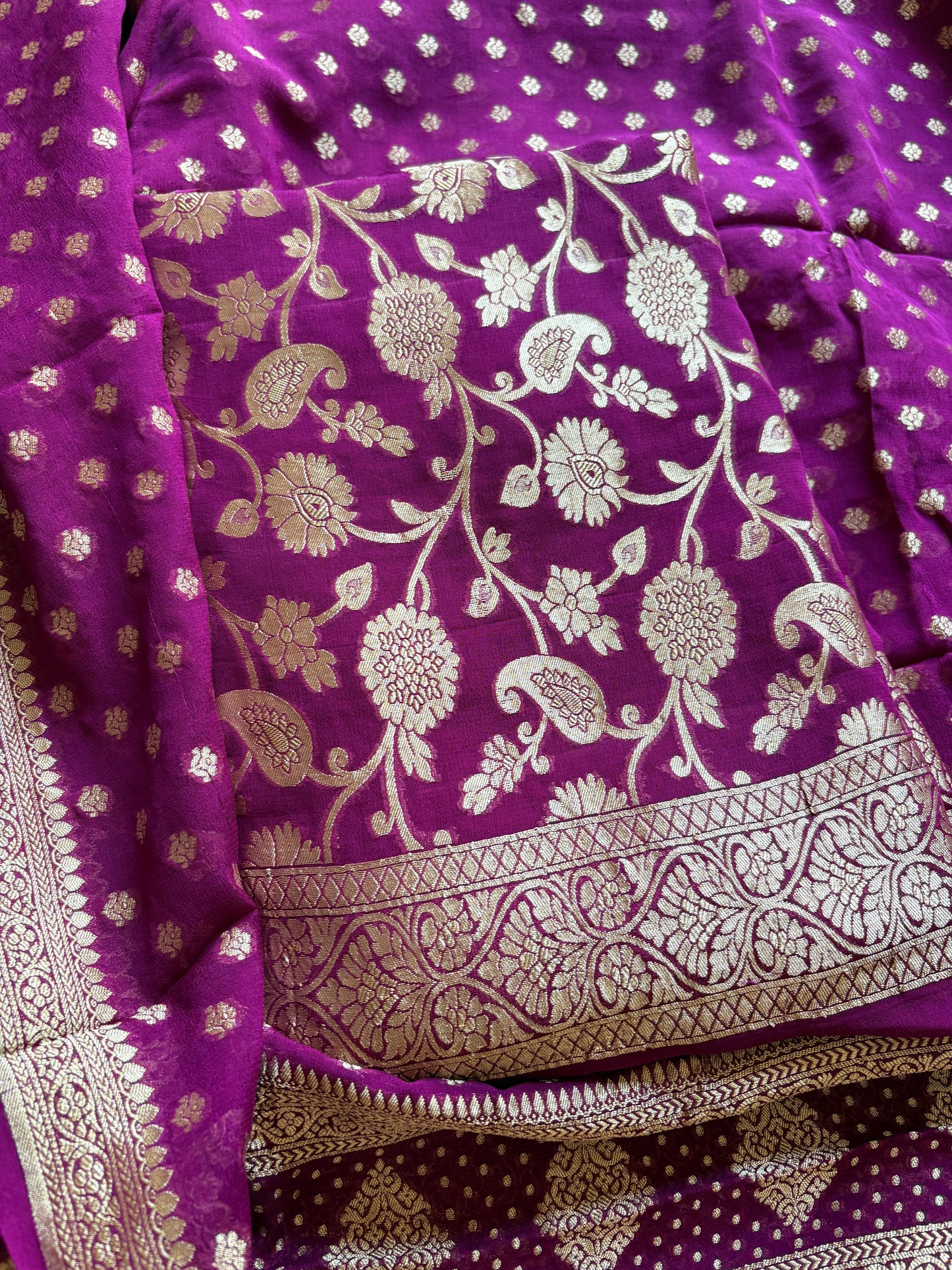 Pure Khaddi georgette 3 piece suit set