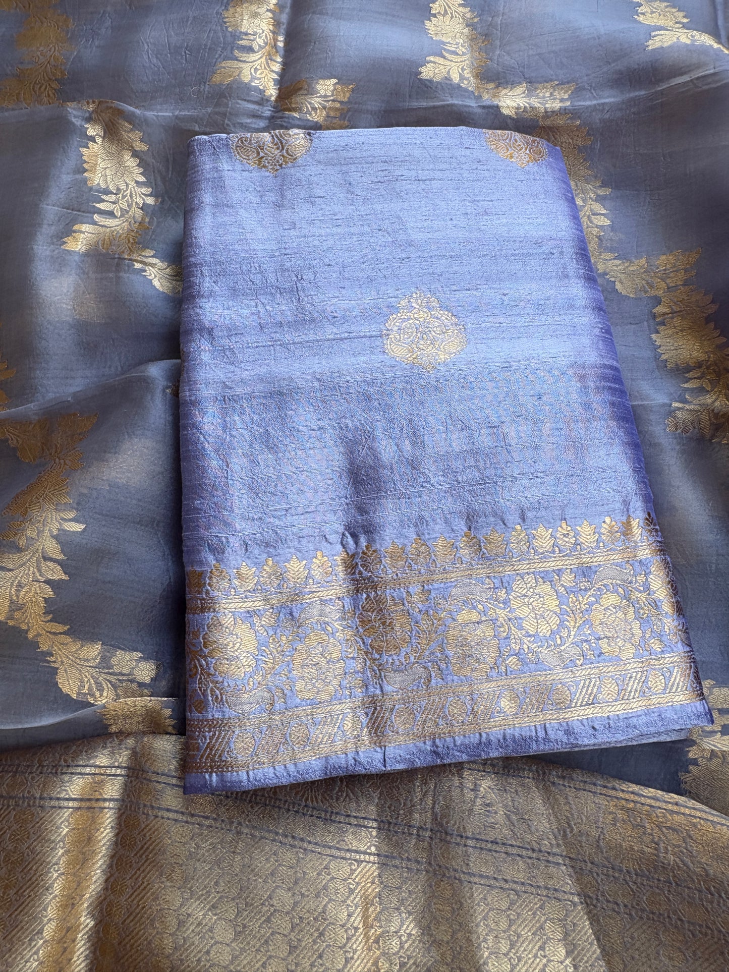 Raw silk kadhwa kurta, bottom , kora kadhwa dupatta