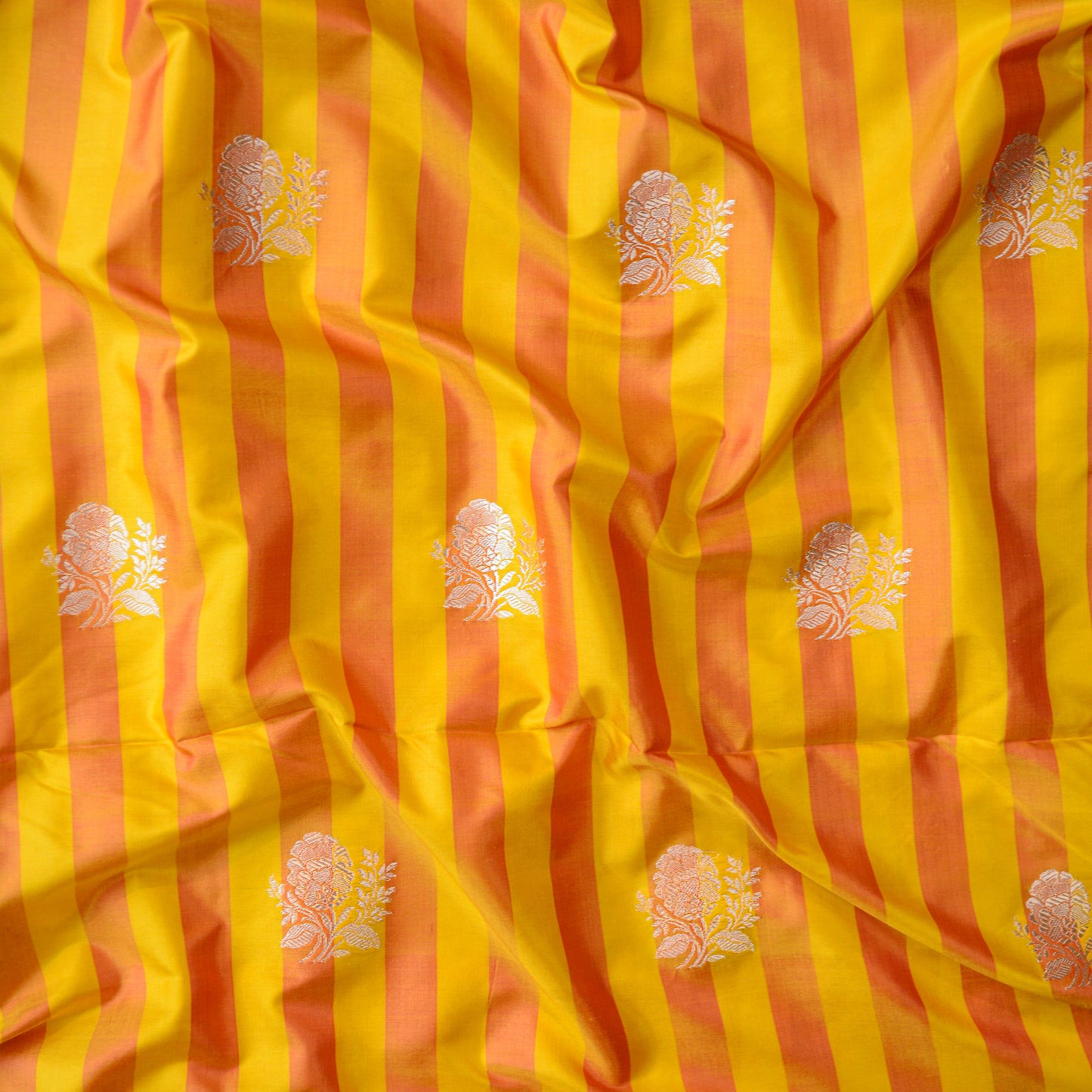 Mustard stripe Katan fabric