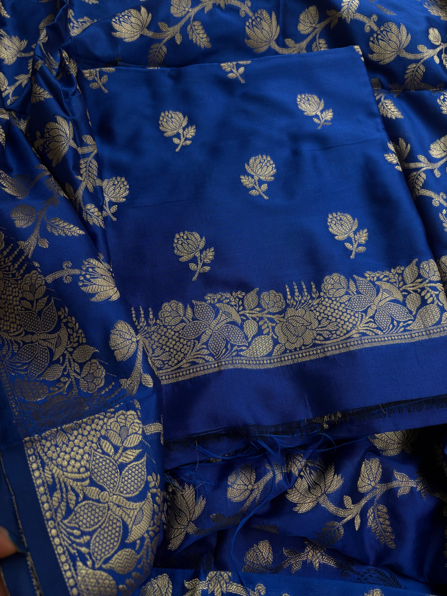 Blue premium Banarasi 3 piece suit set