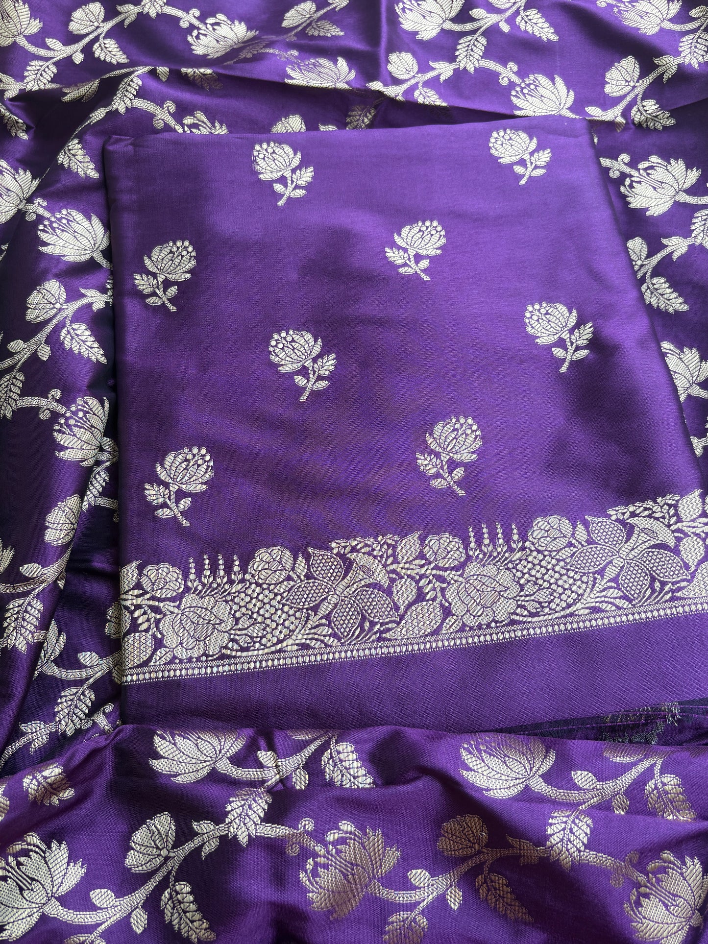 Purple Premium silk 3 piece suit set