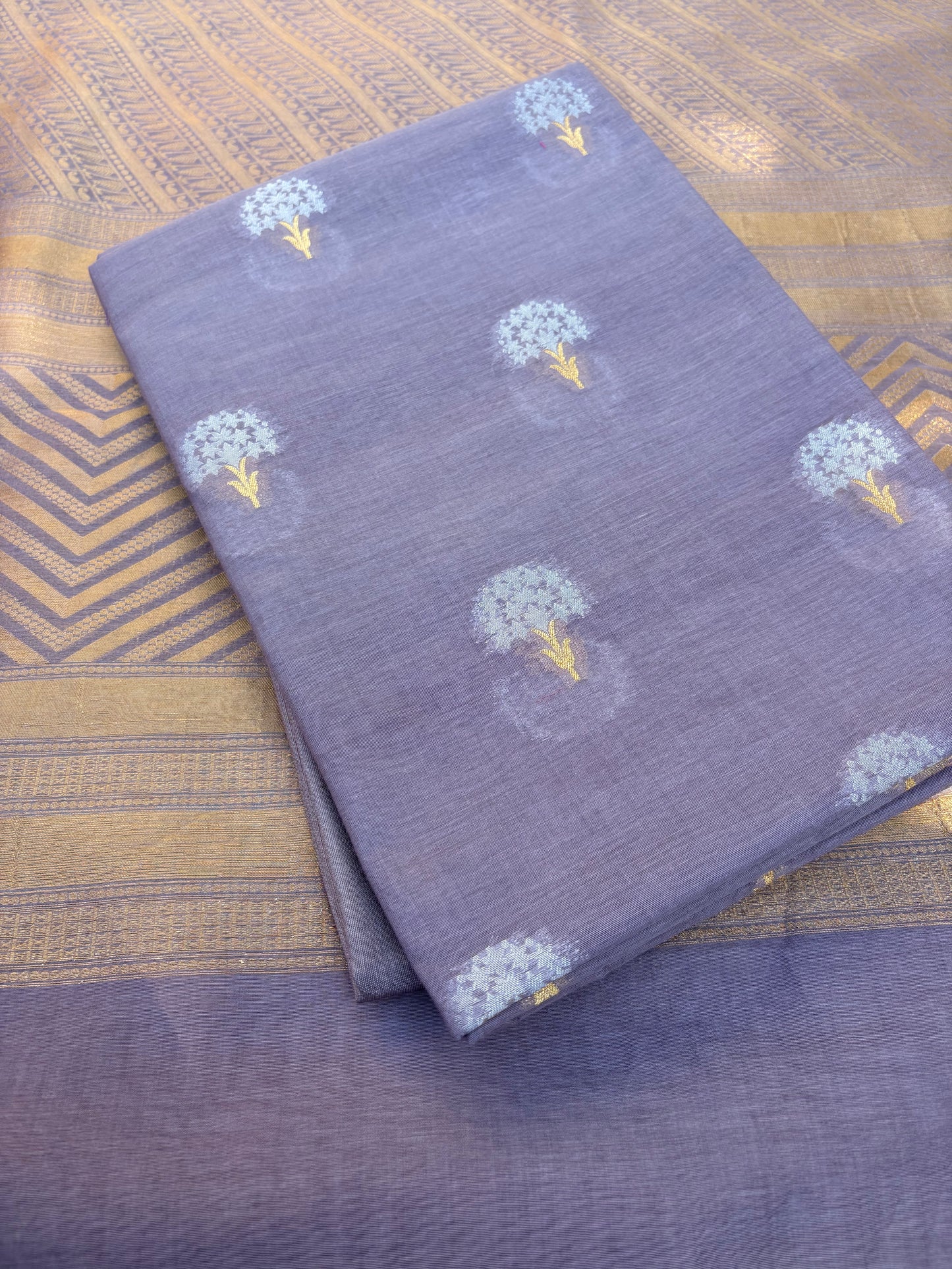 Blue Chanderi kurta, tissue dupatta, plain bottom