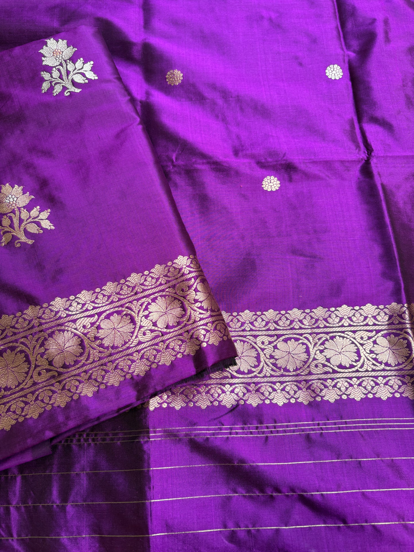 Purple Katan by katan silk 3 piece suit set