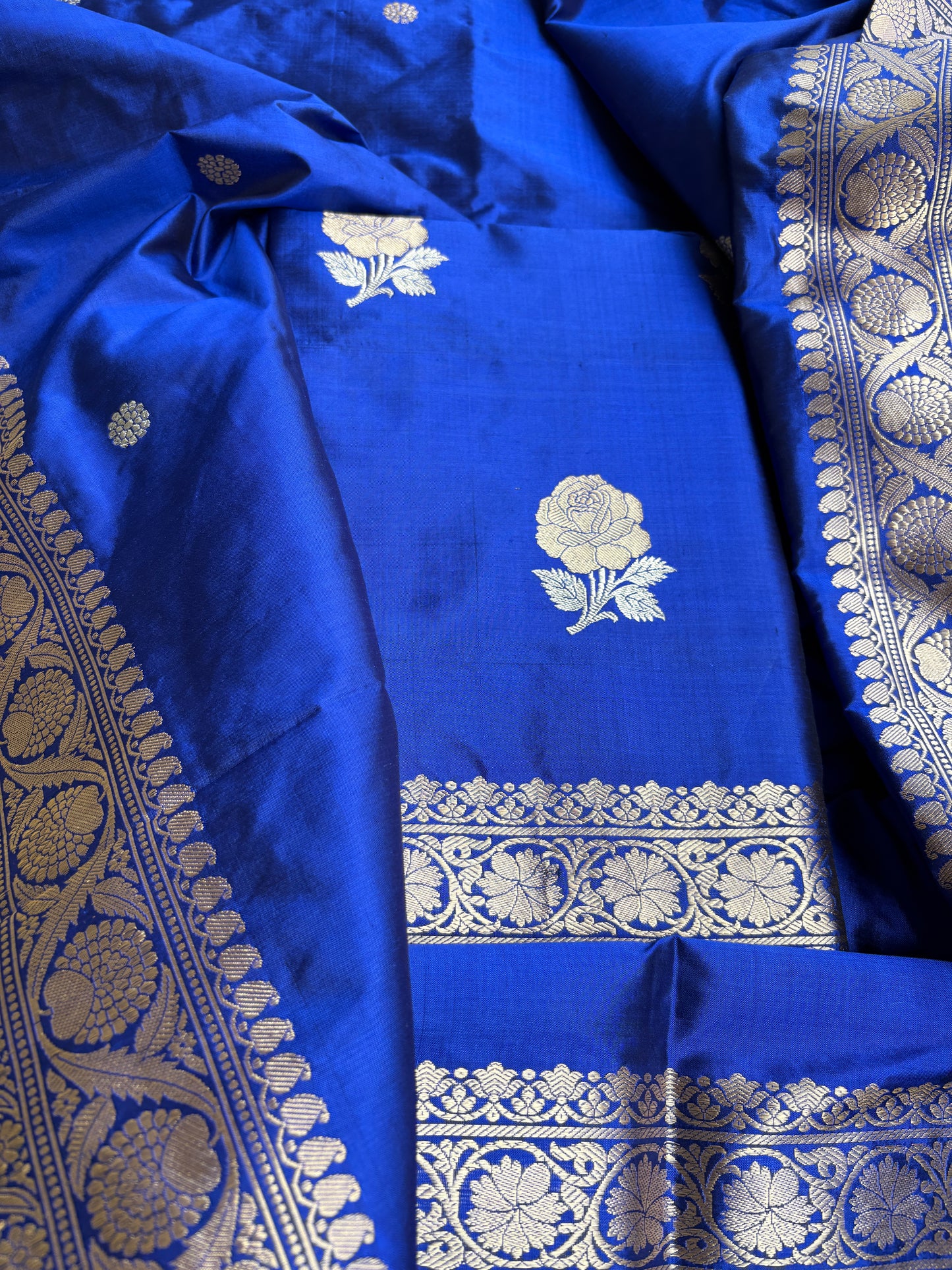 Blue Katan by katan silk 3 piece suit set