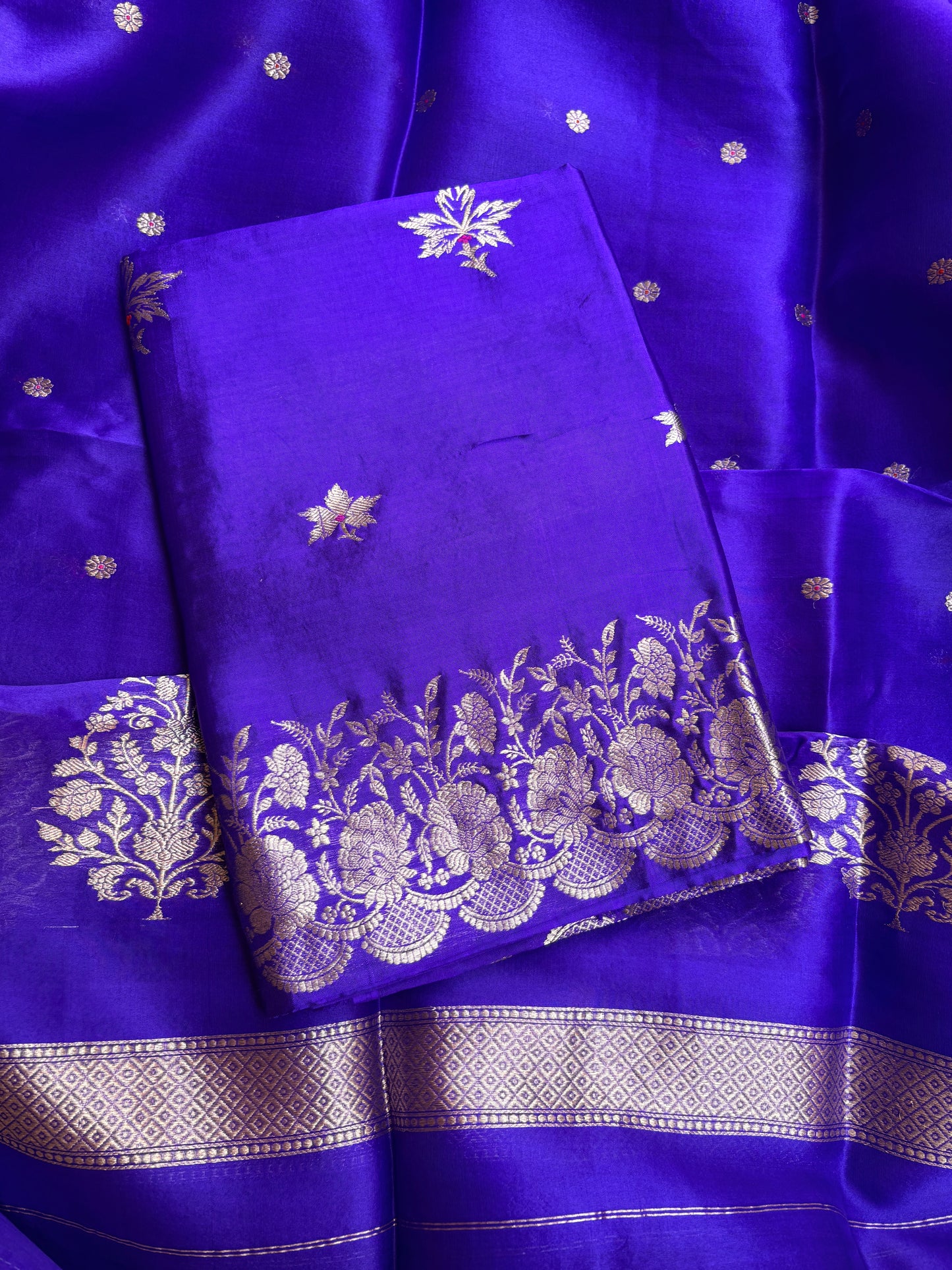 Purple mango silk 3 piece suit set