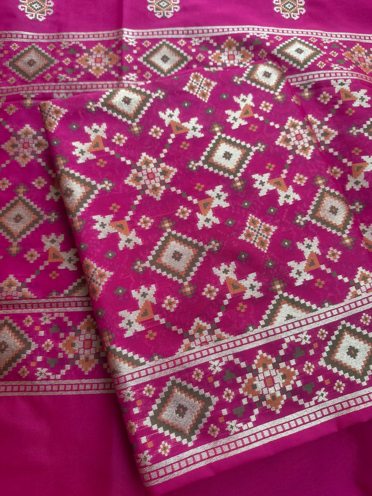 Pink Gharchola chiniya silk 3 piece suit set