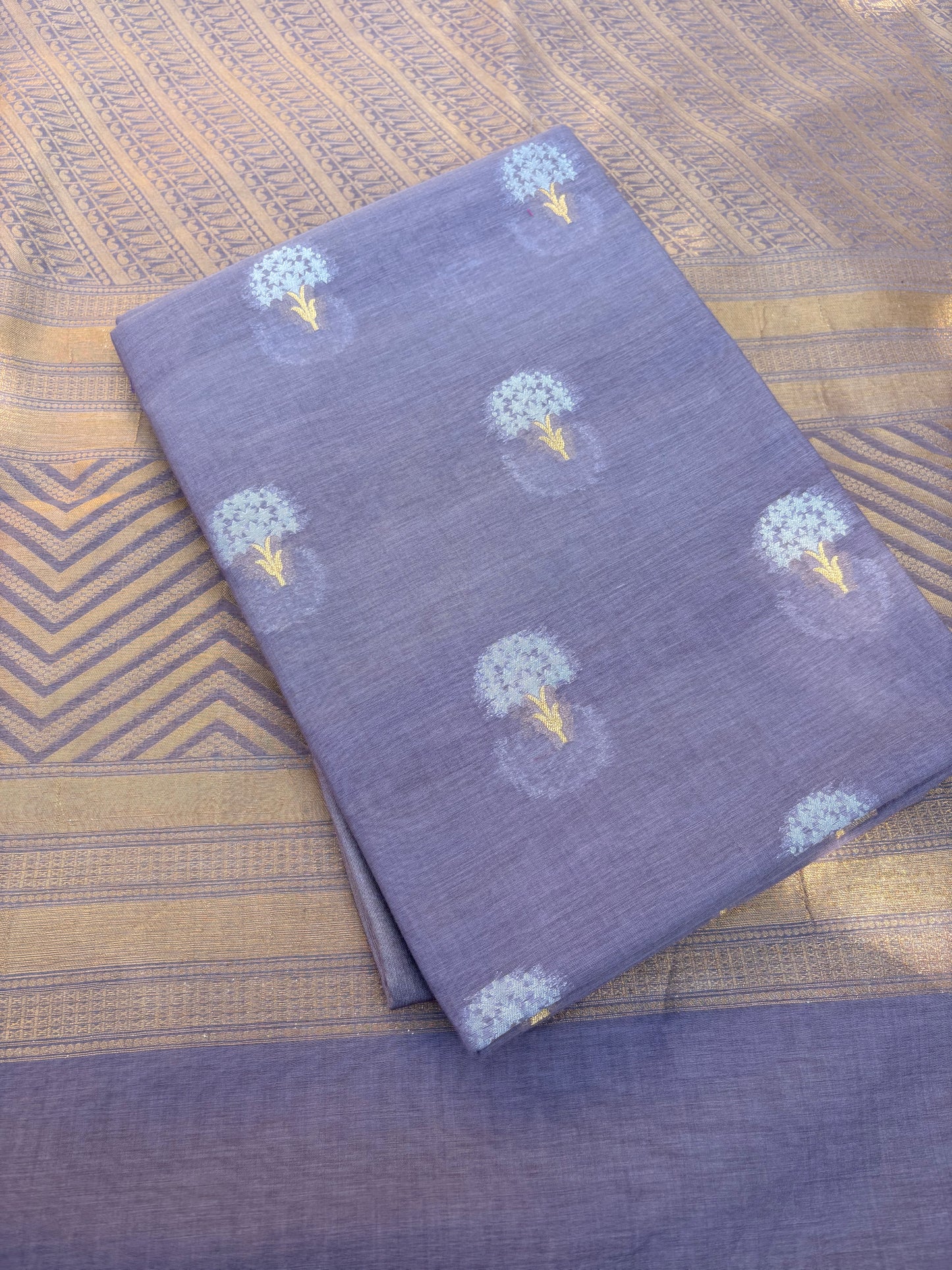 Blue Chanderi kurta, tissue dupatta, plain bottom