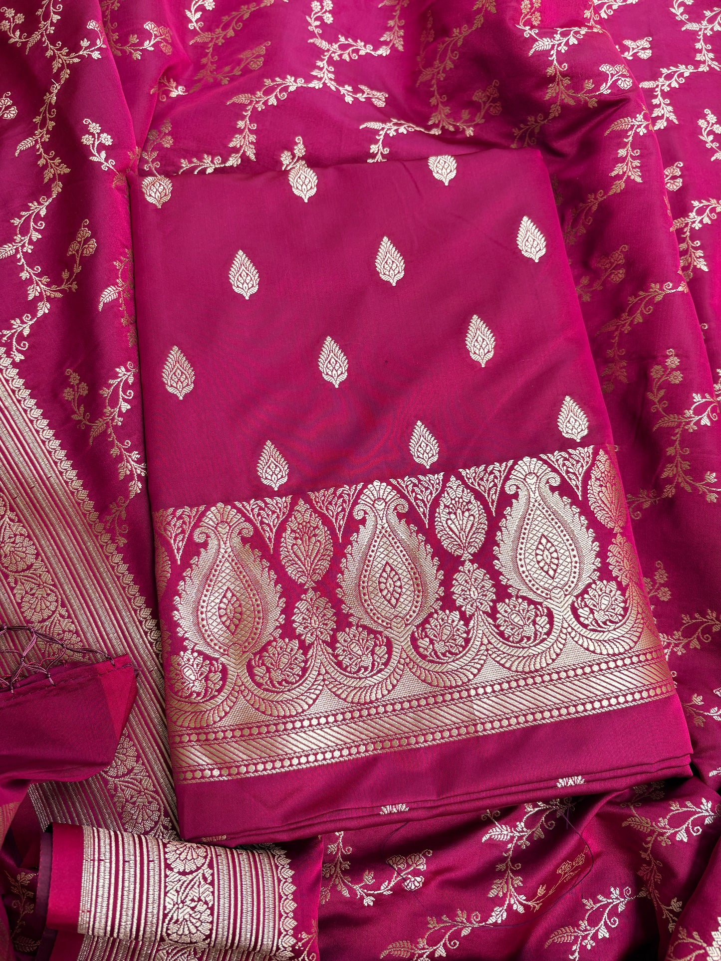 Wine mashru silk suit set