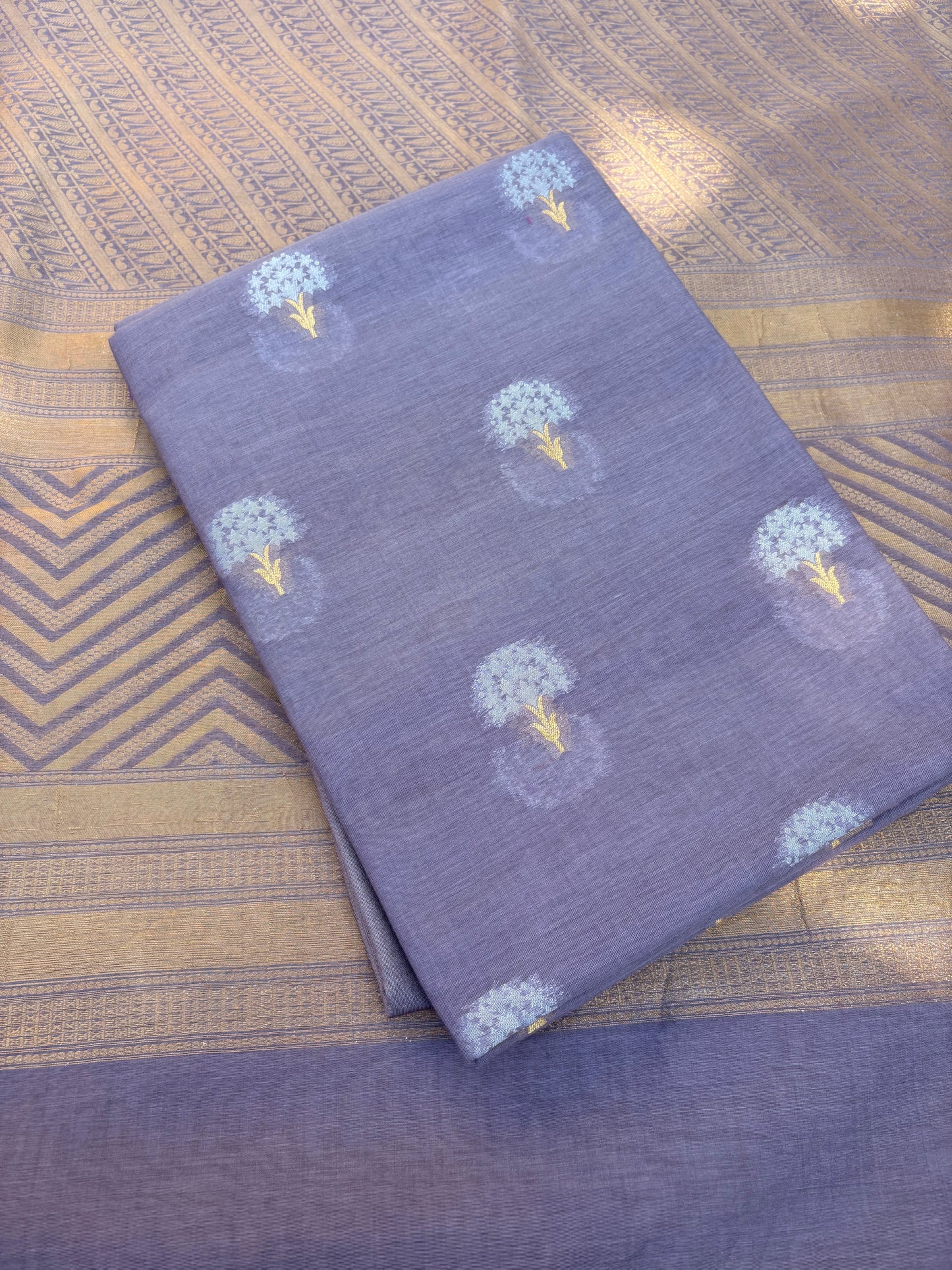 Blue Chanderi kurta, tissue dupatta, plain bottom