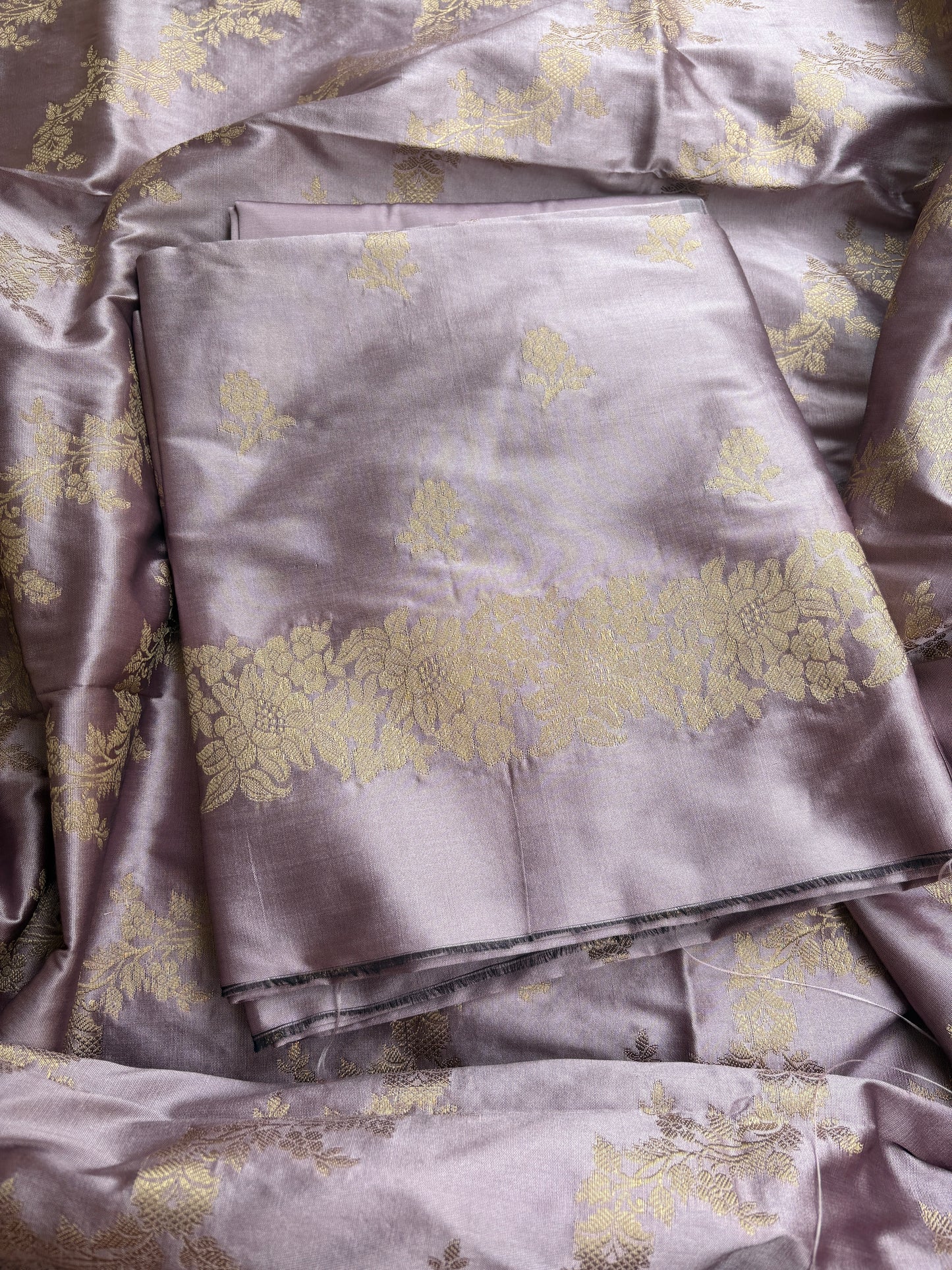 Nude pink premium Banarasi 3 piece suit set