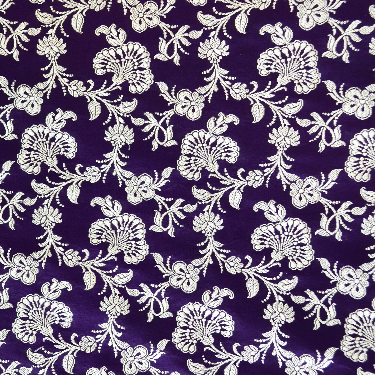 Deep Purple katan Silk jaal Saree