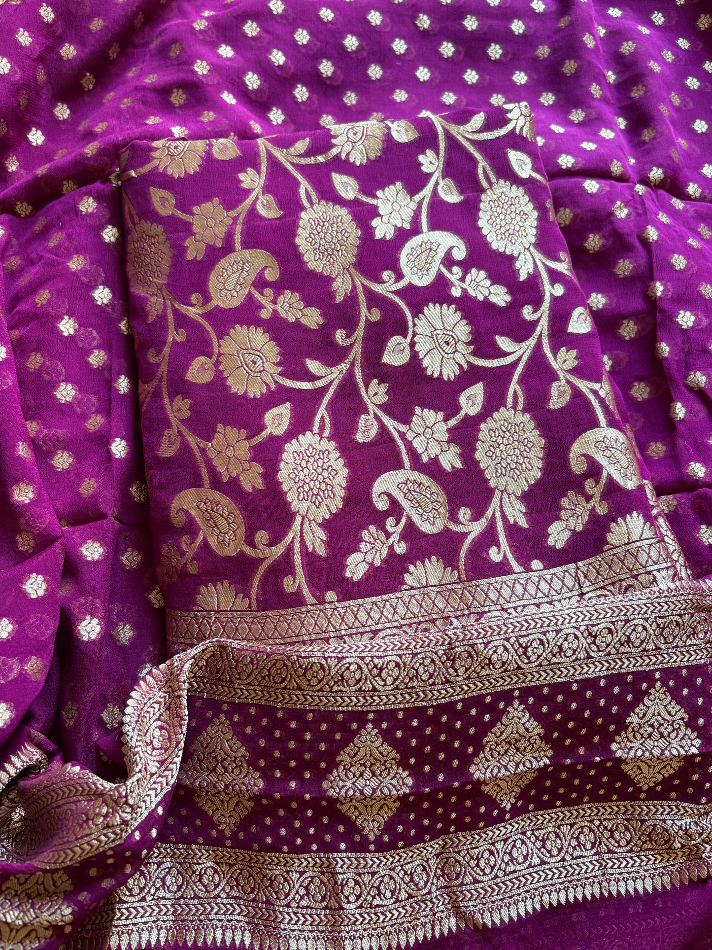 Pure Khaddi georgette 3 piece suit set
