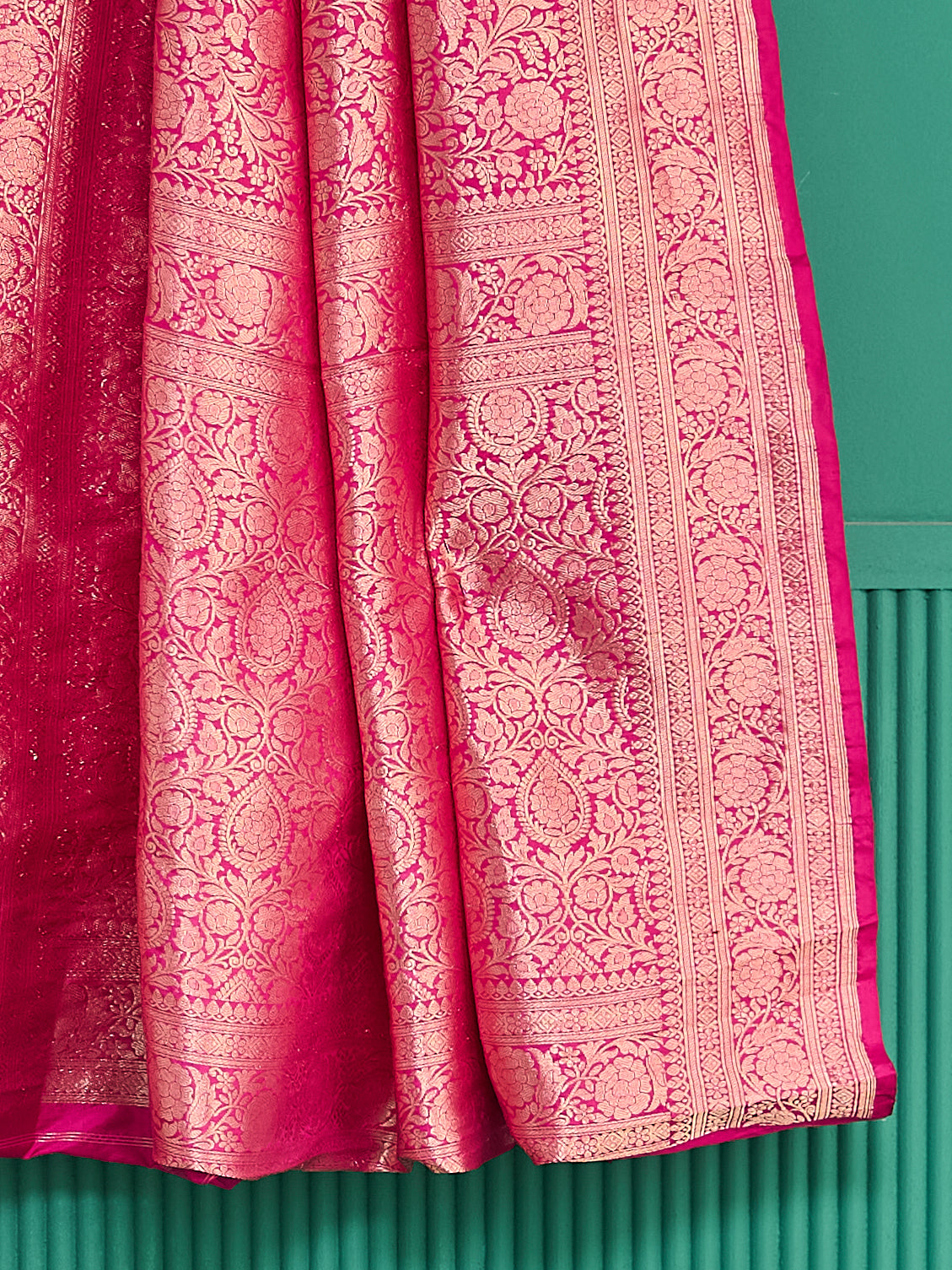 Pink Pure Silk banarsi saree
