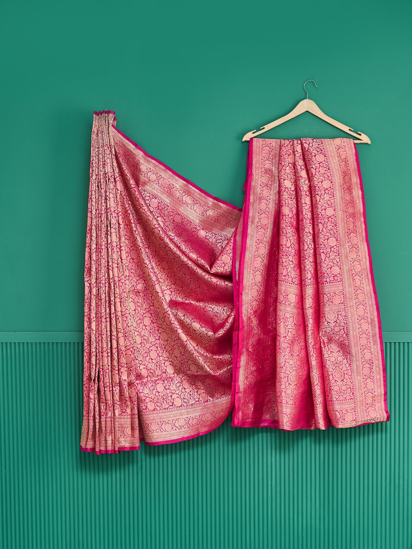 Pink Pure Silk banarsi saree