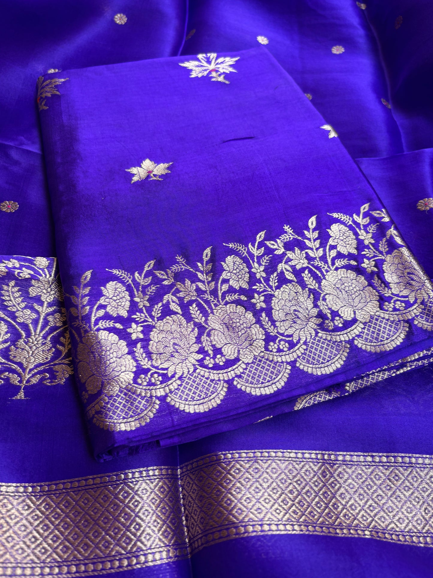 Purple mango silk 3 piece suit set