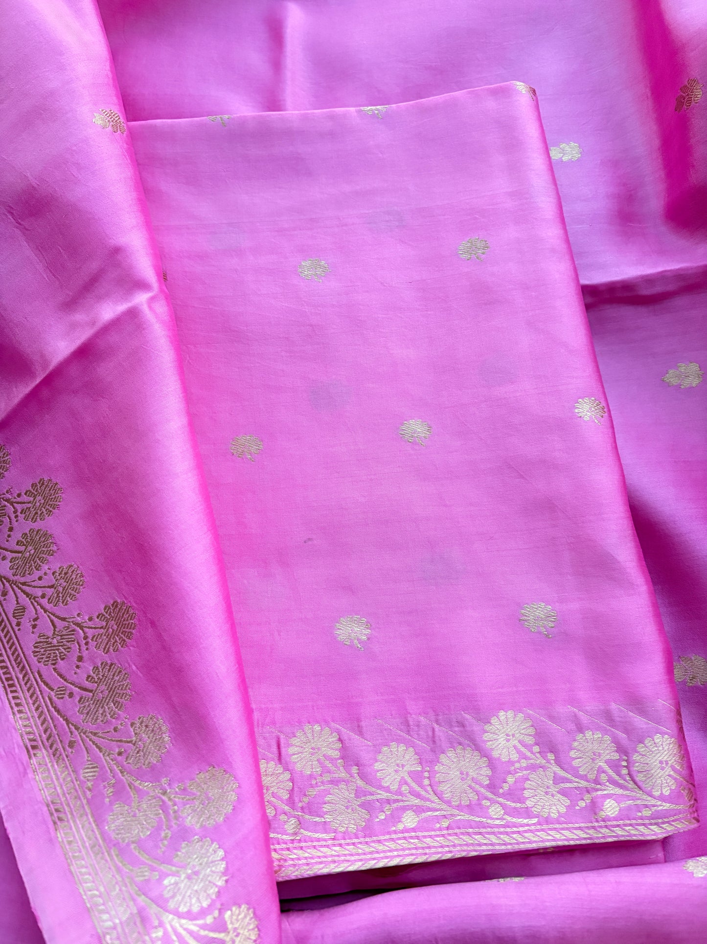 Blush pink raw mango silk suit set