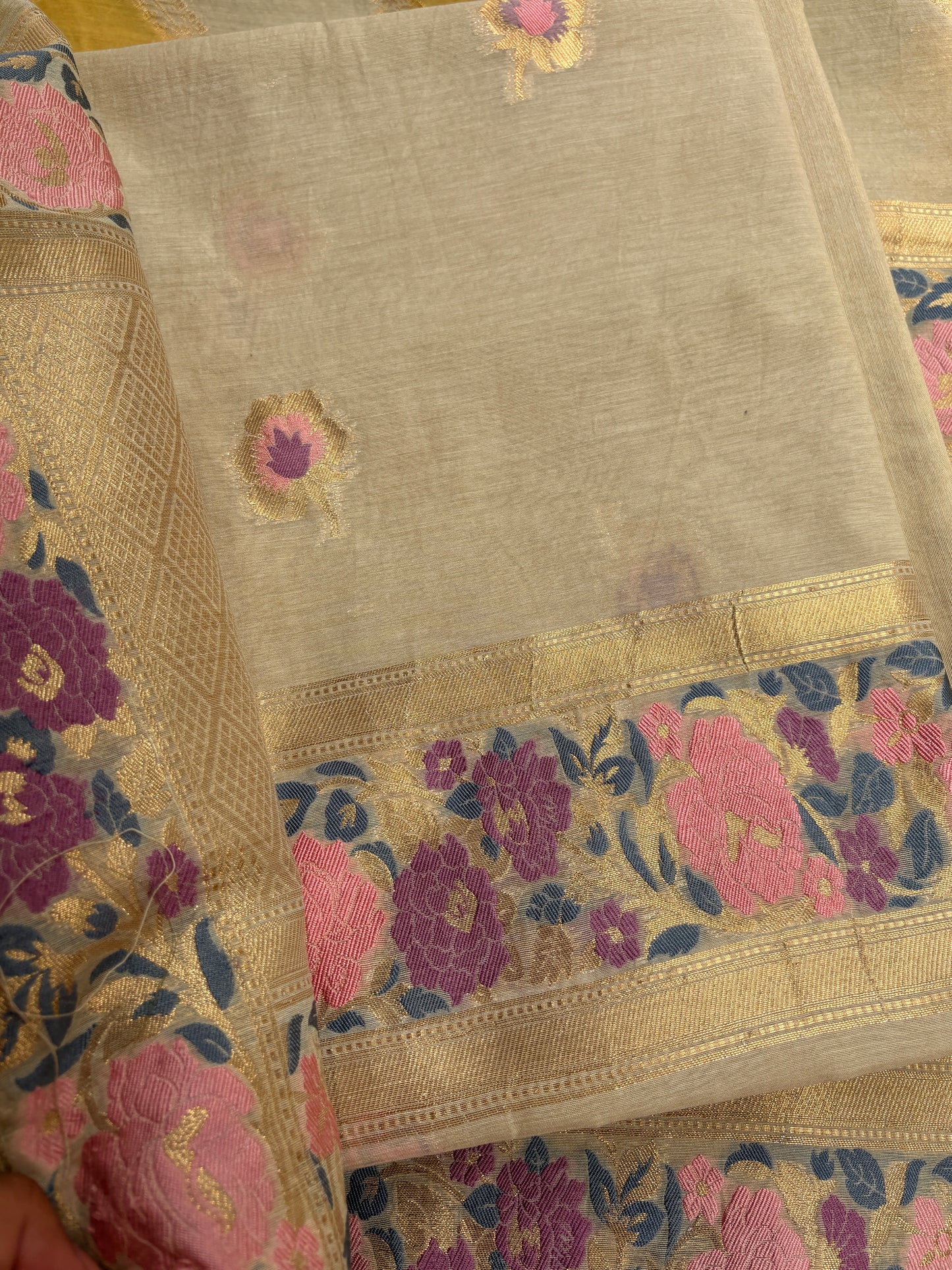 Khadi color Chanderi cotton meenadar suit set