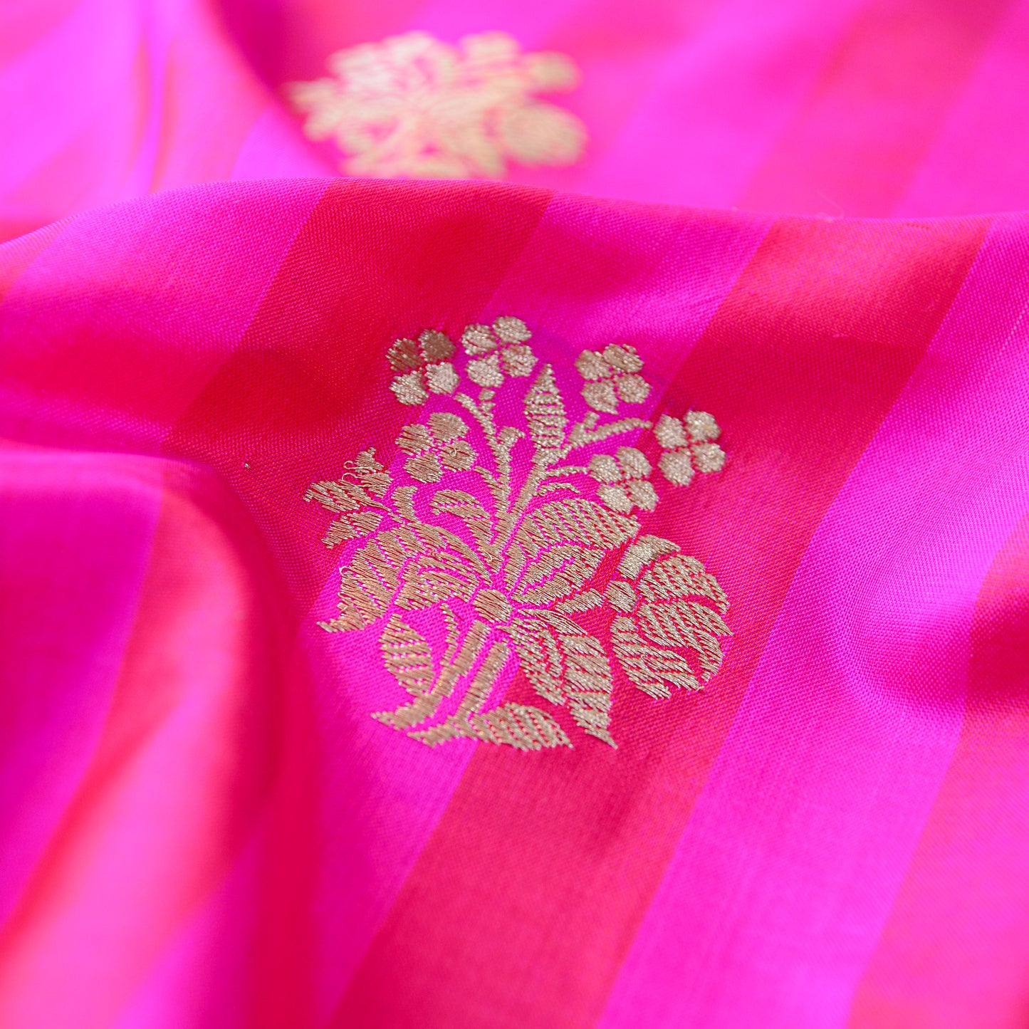 Pink katan silk stripe fabric