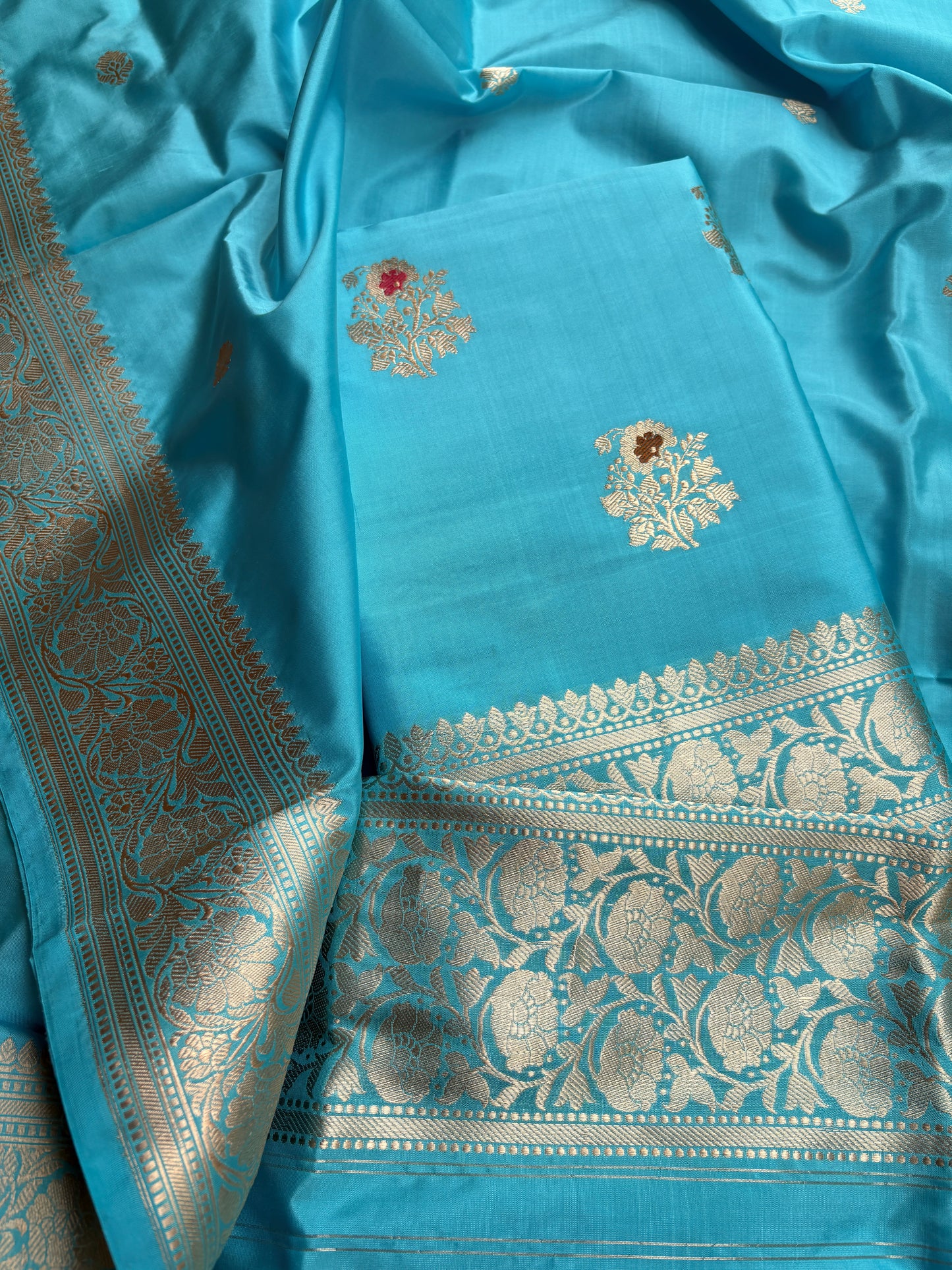 Blue katan by katan kadhwa meenadar suit set