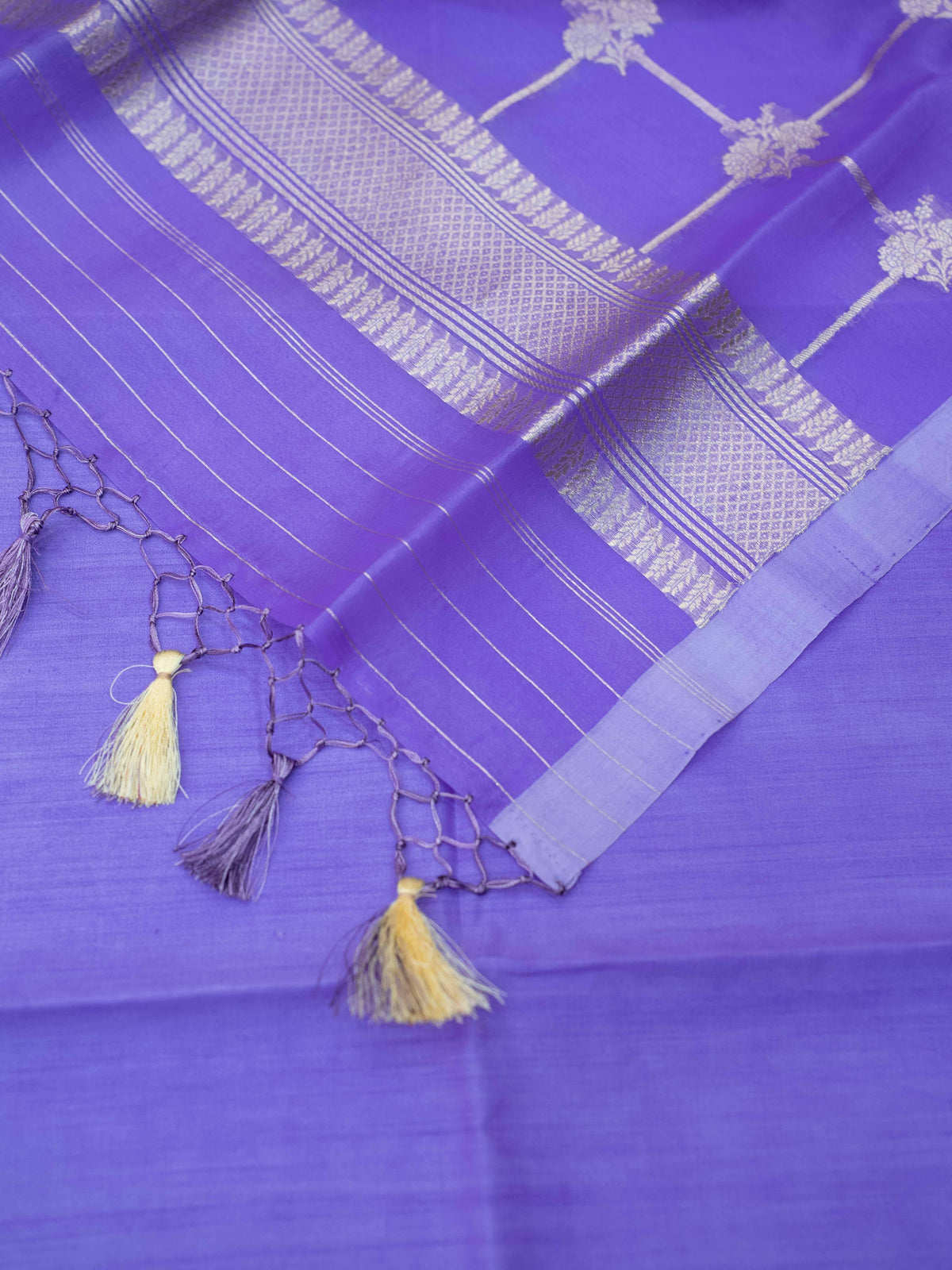 Lavender Chiniya silk suit set