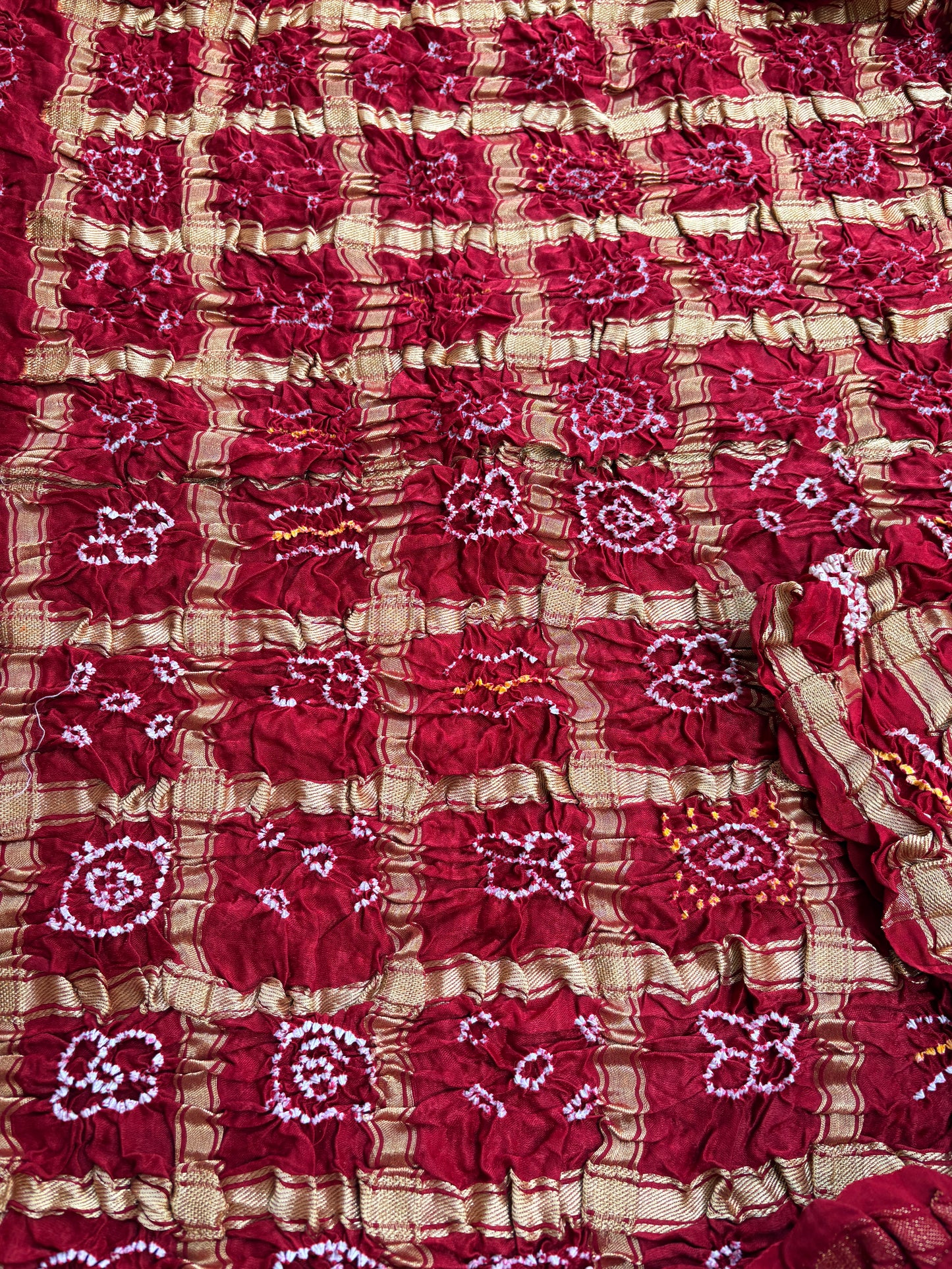 Red gajji silk Gharchola dupatta