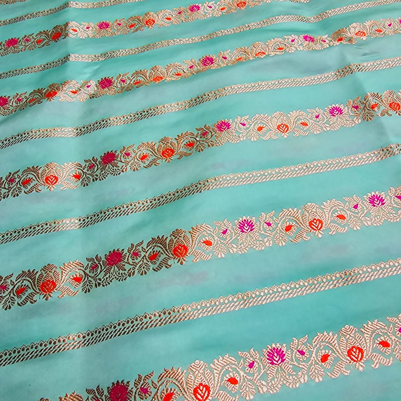 Mashru silk hand crafted meenadar saree.
