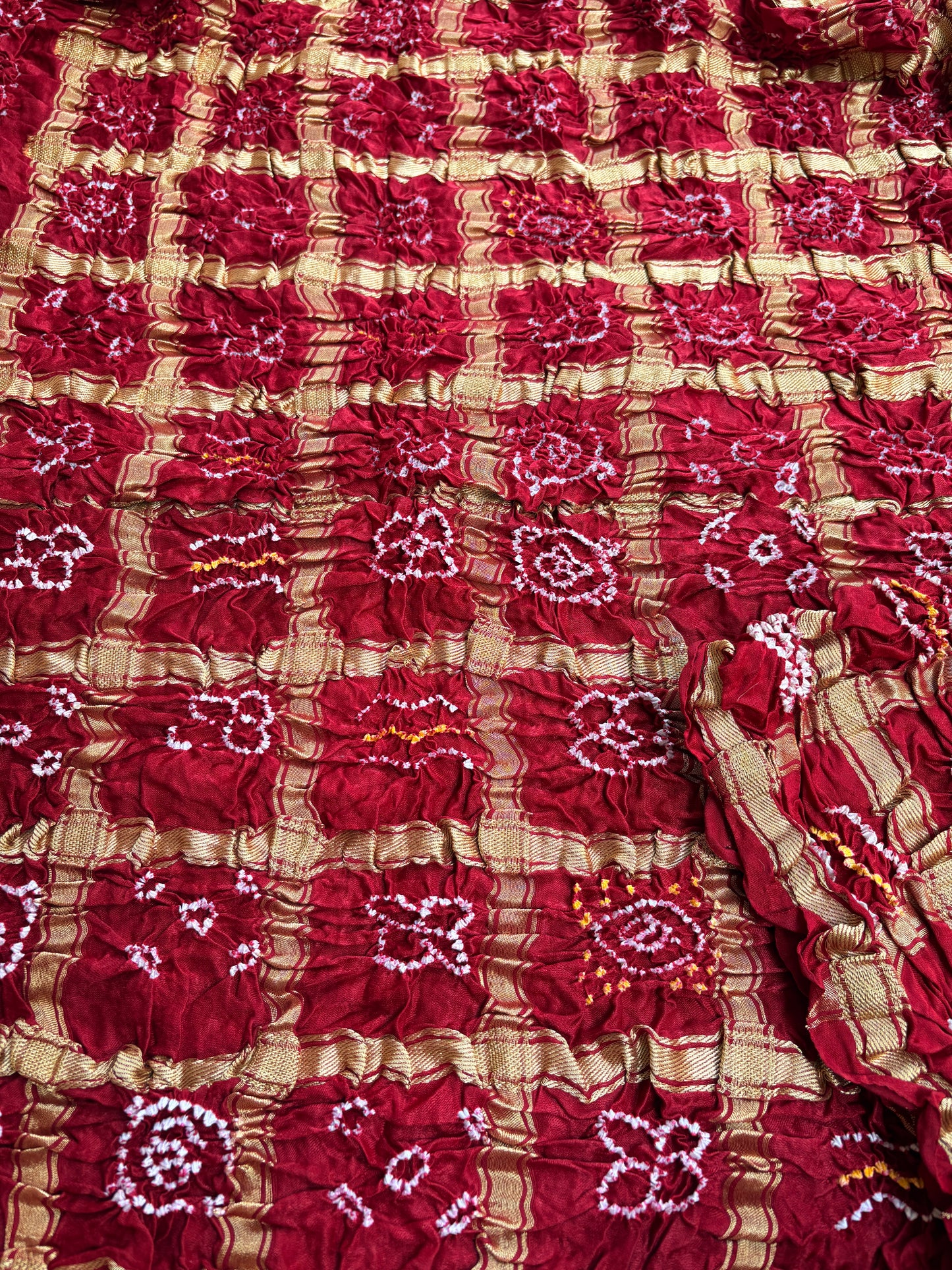 Red gajji silk Gharchola dupatta