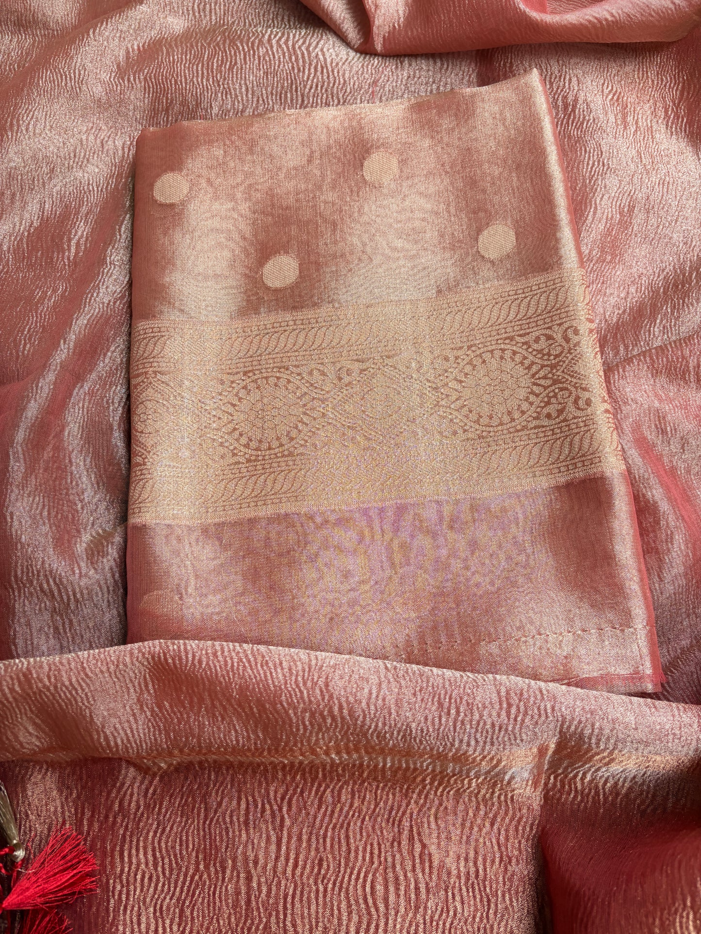 Pink tissue 3 piece suit set