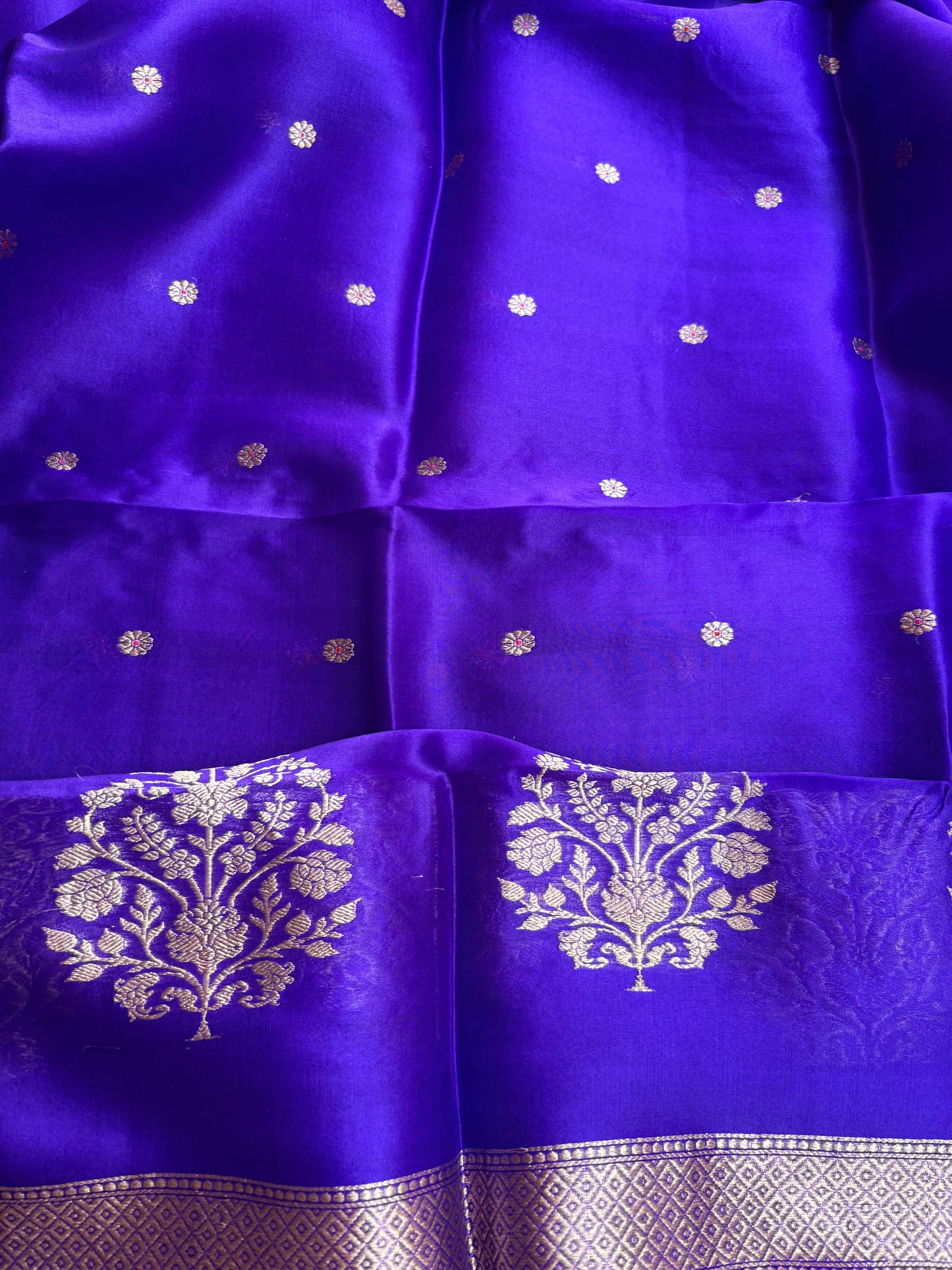 Purple mango silk 3 piece suit set