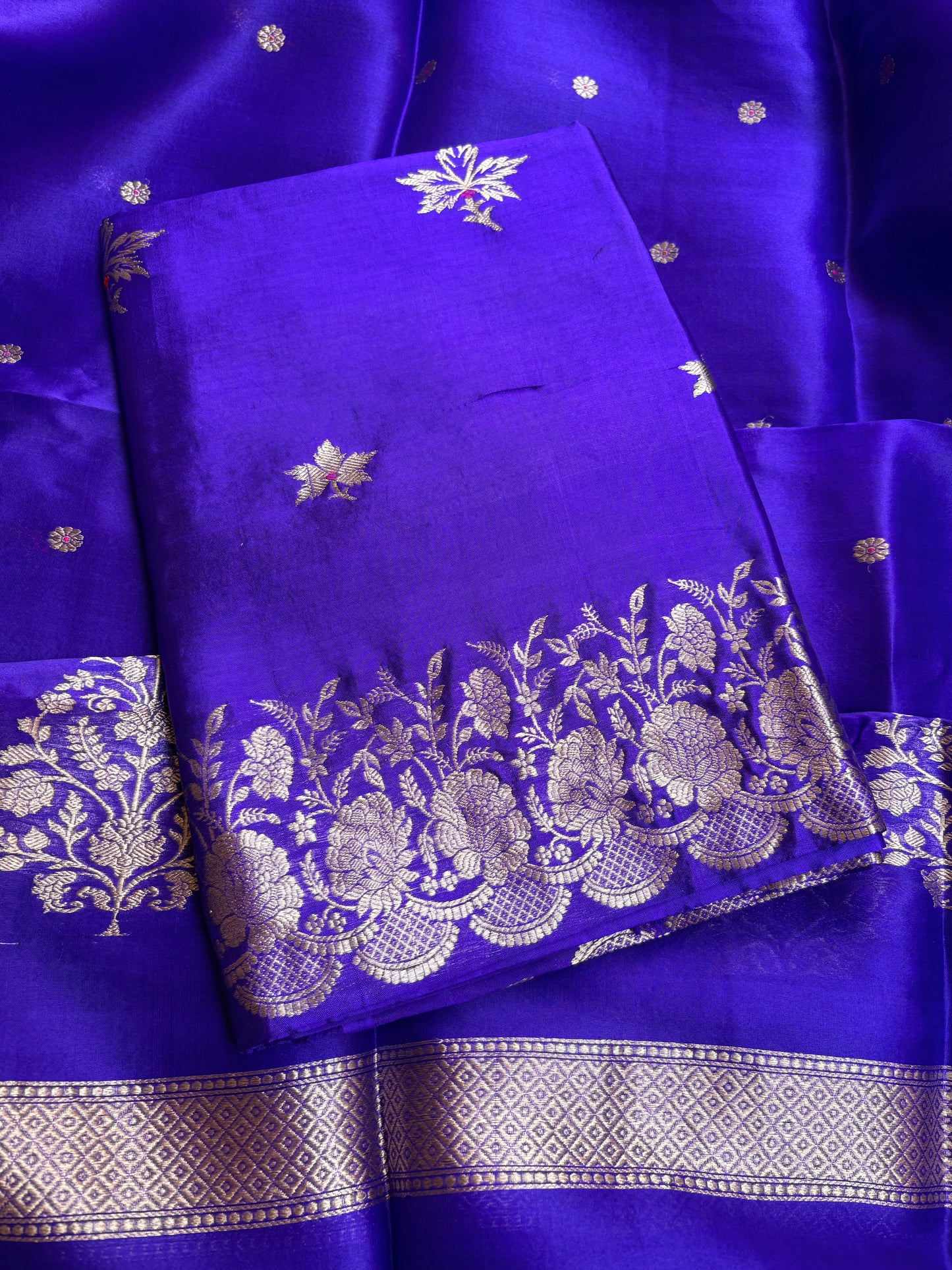 Purple mango silk 3 piece suit set