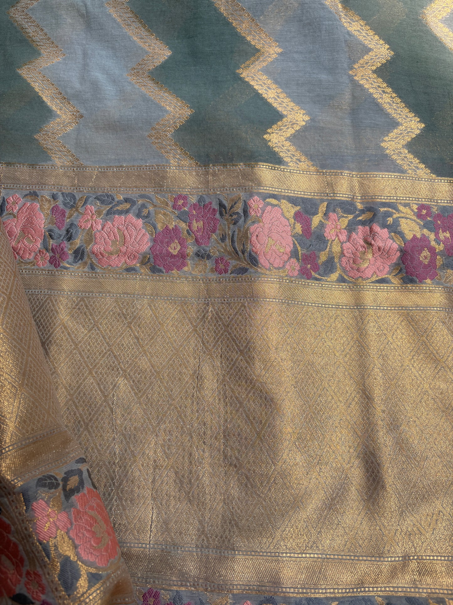 Grey Chanderi Meenakshi suit set